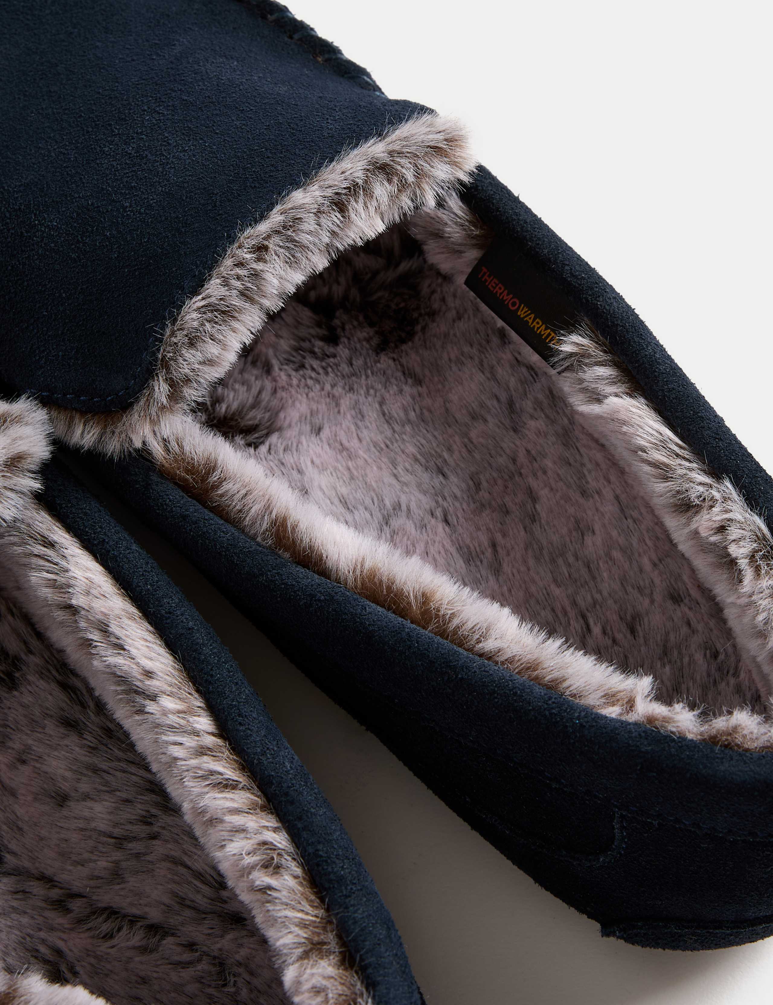 Suede Fleece Lined Moccasin Slippers 3 of 4