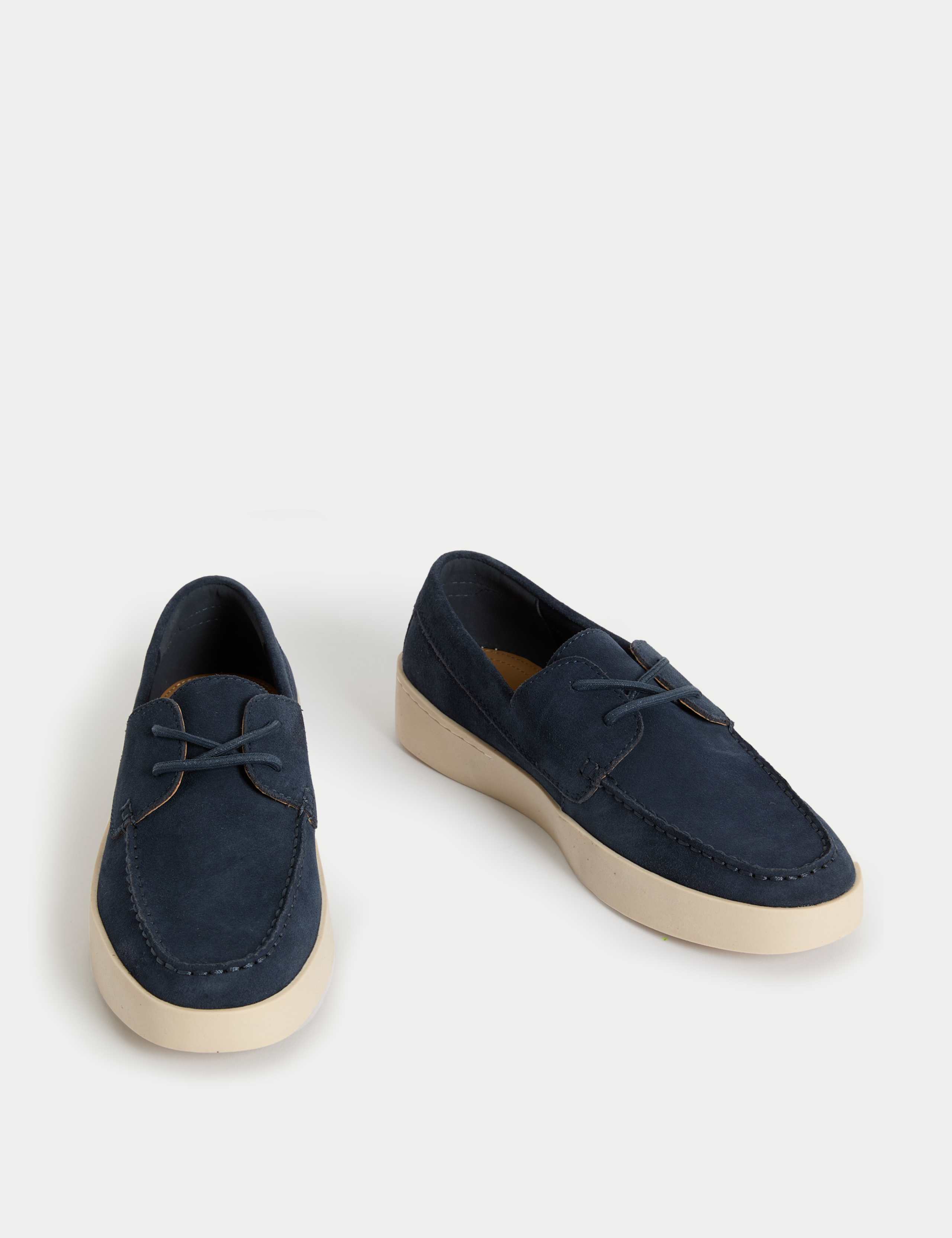 Suede White Sole Lace Up Loafers 2 of 4