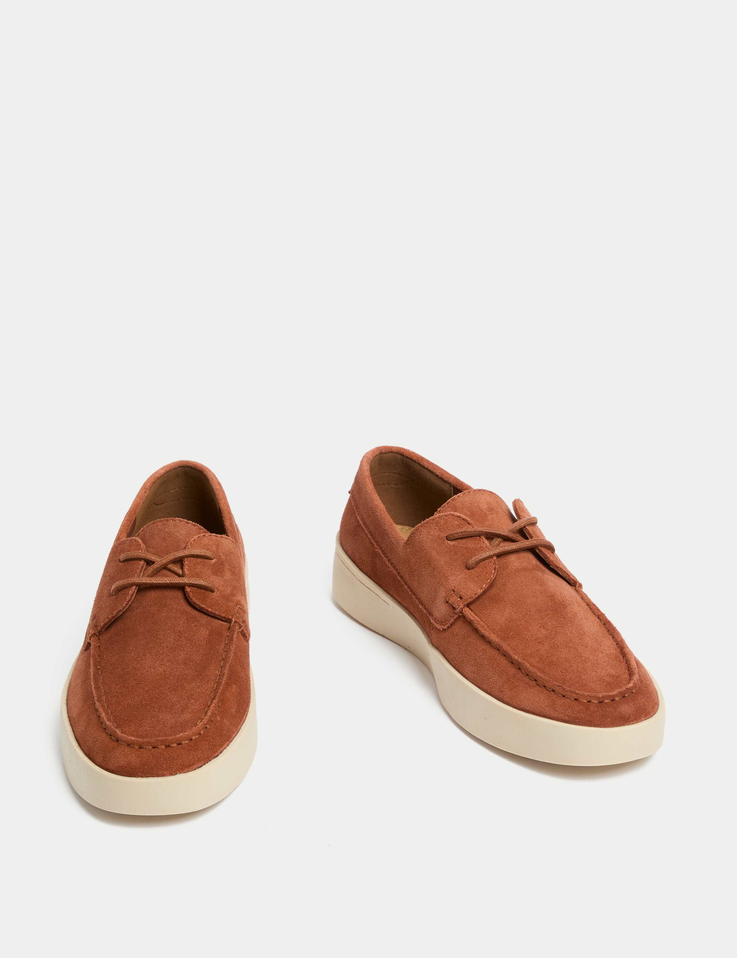Suede White Sole Lace Up Loafers 2 of 4