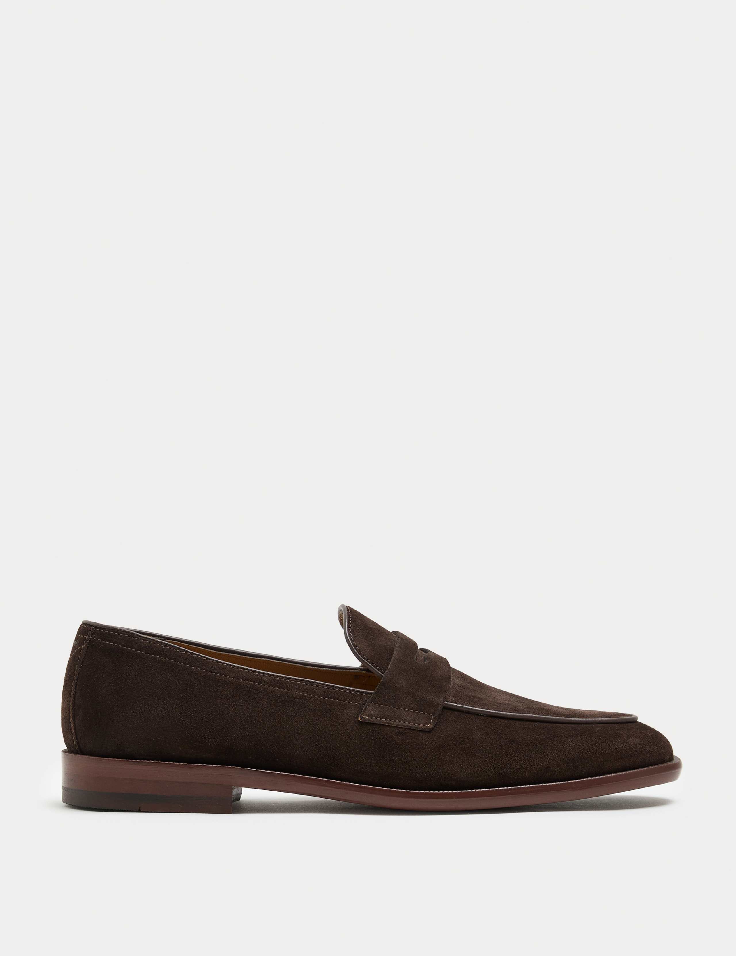 Suede Slip On Saddle Loafers 2 of 3