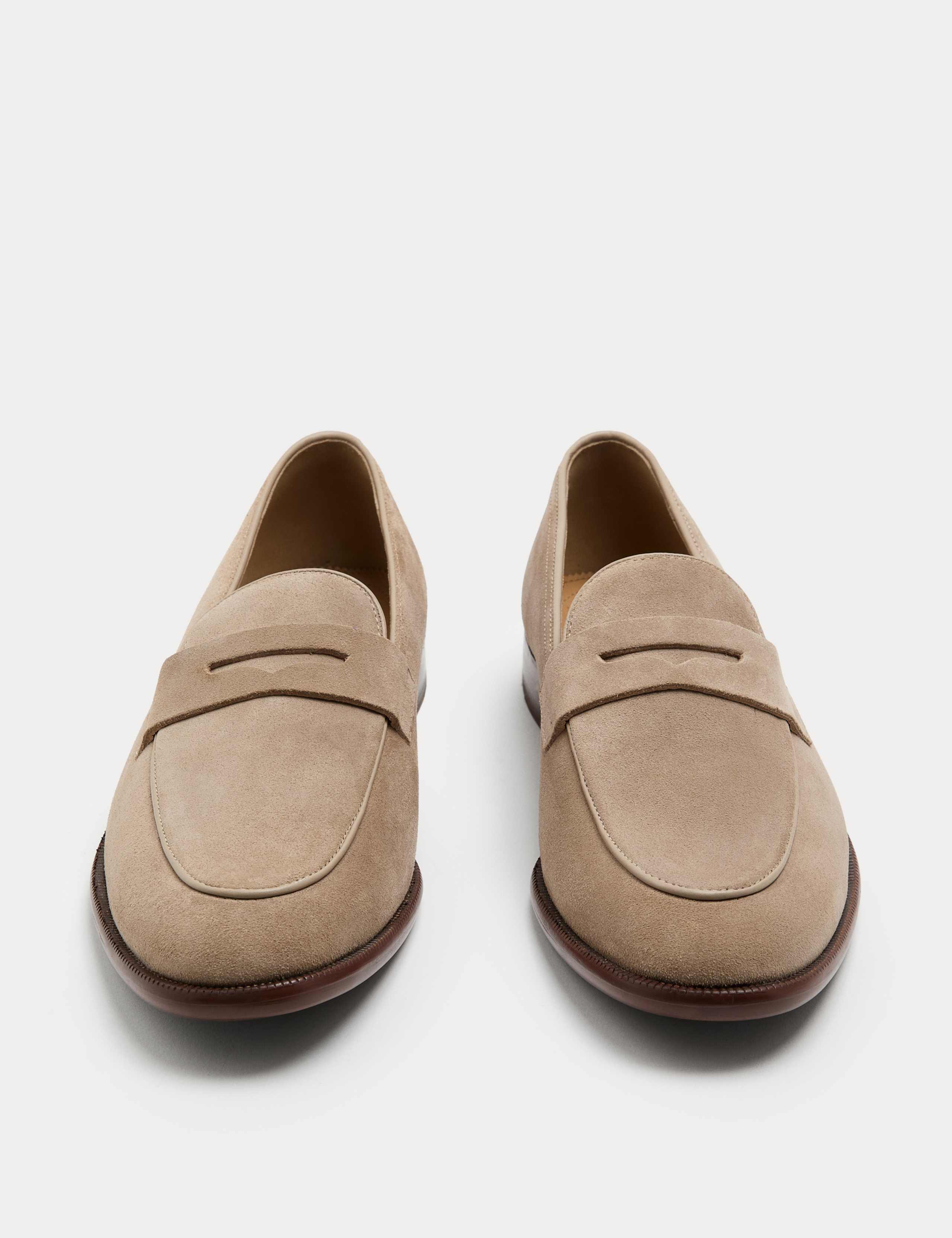 Suede Saddle Loafers 1 of 3