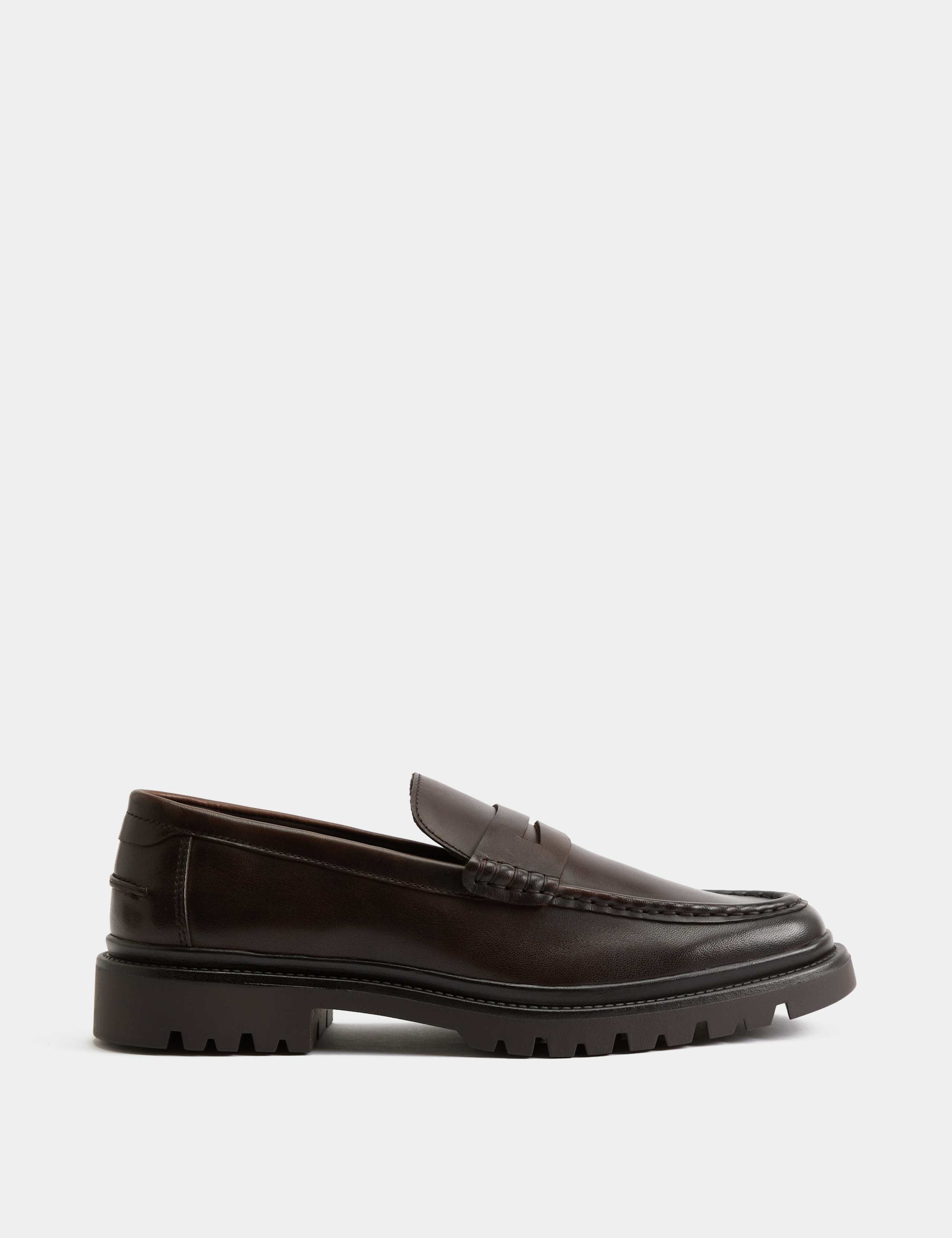 Leather Chunky Sole Loafers 2 of 3