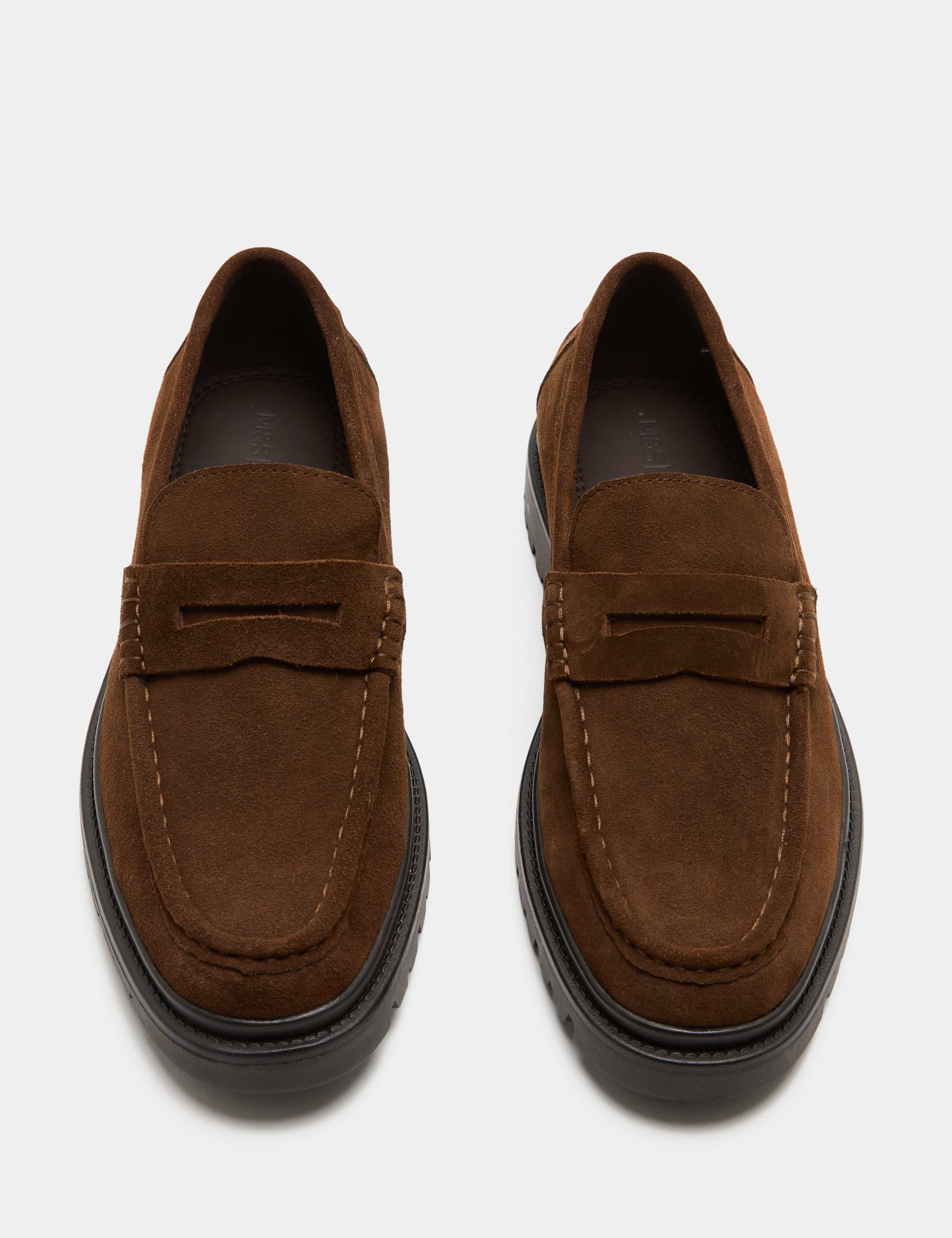 Suede Chunky Sole Slip On Loafers 2 of 3