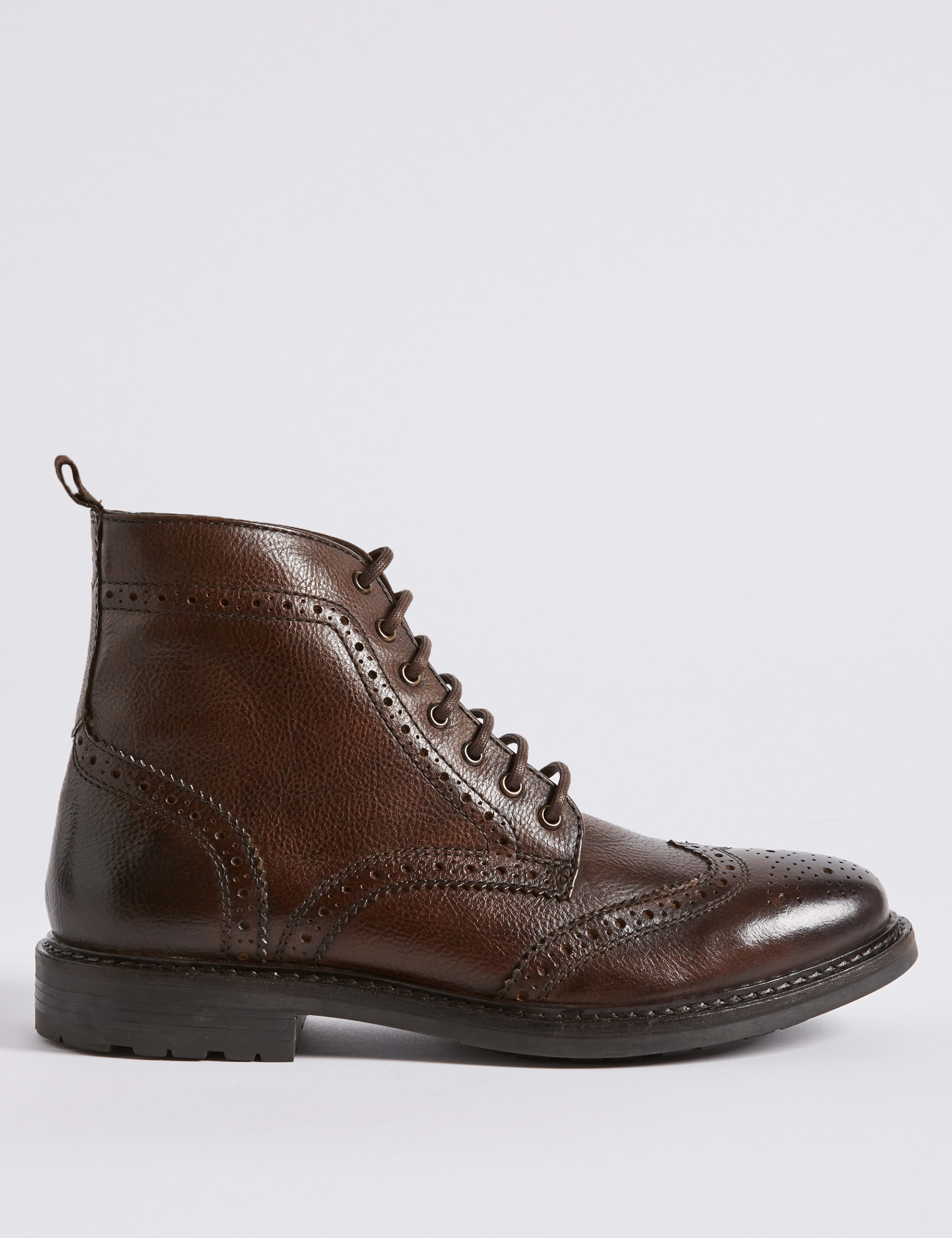 Leather Brogue Boots 2 of 6
