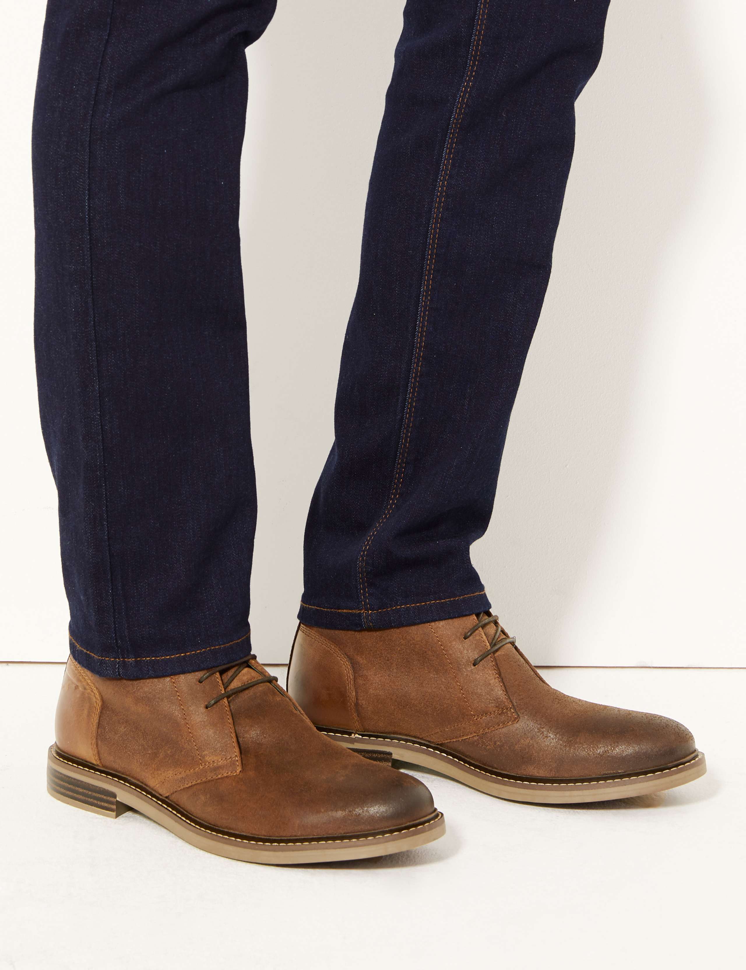 Leather Lace-up Chukka Boots 1 of 6