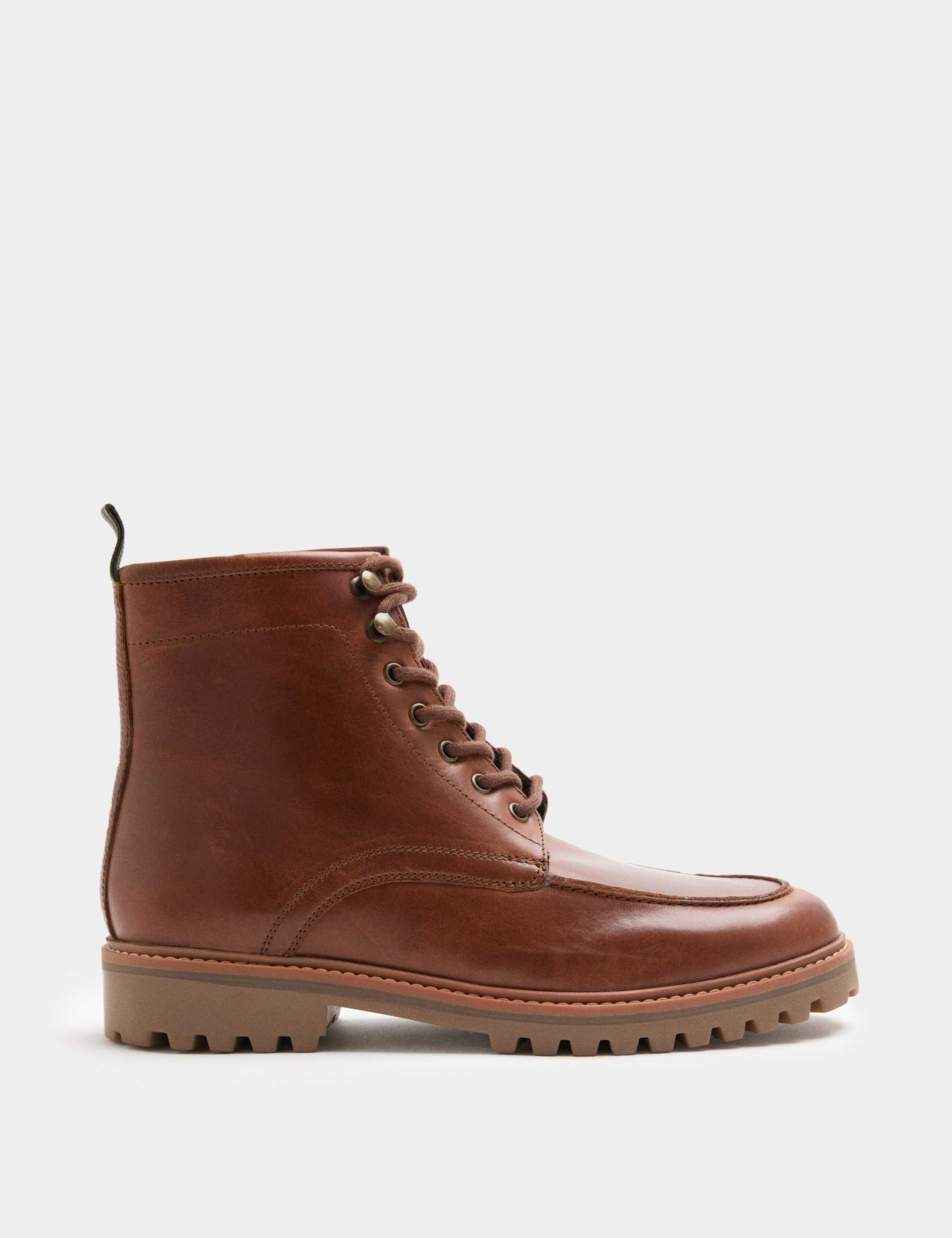 Leather Side Zip Casual Boots 1 of 3