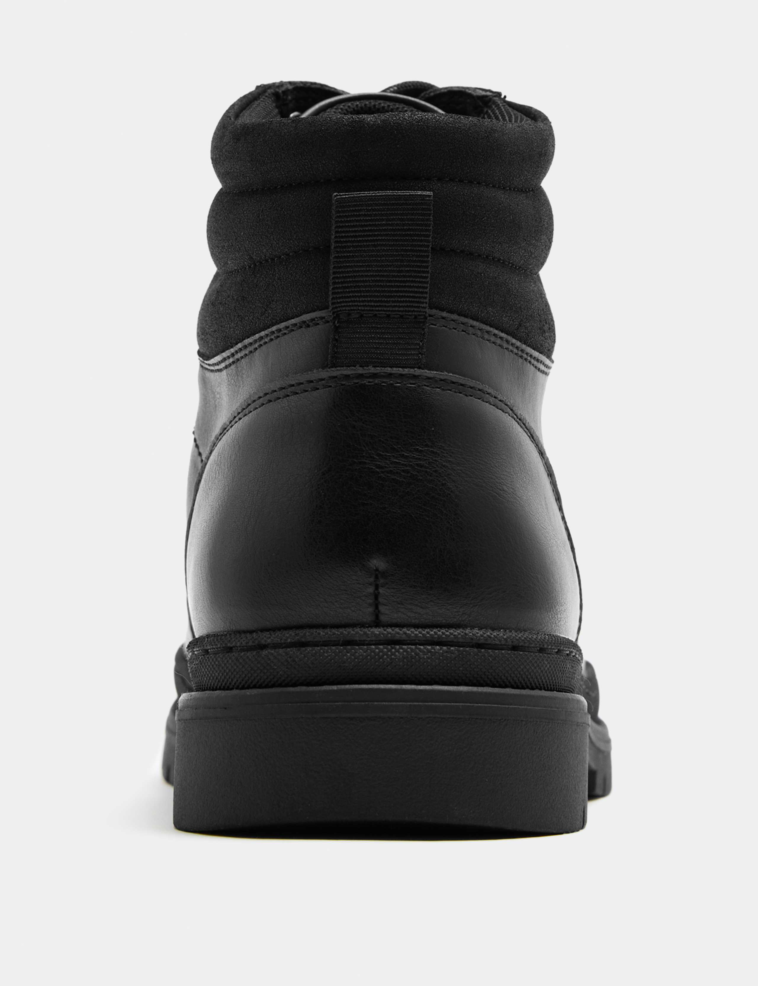 Faux Leather Lace Up Hiker Boots 3 of 4