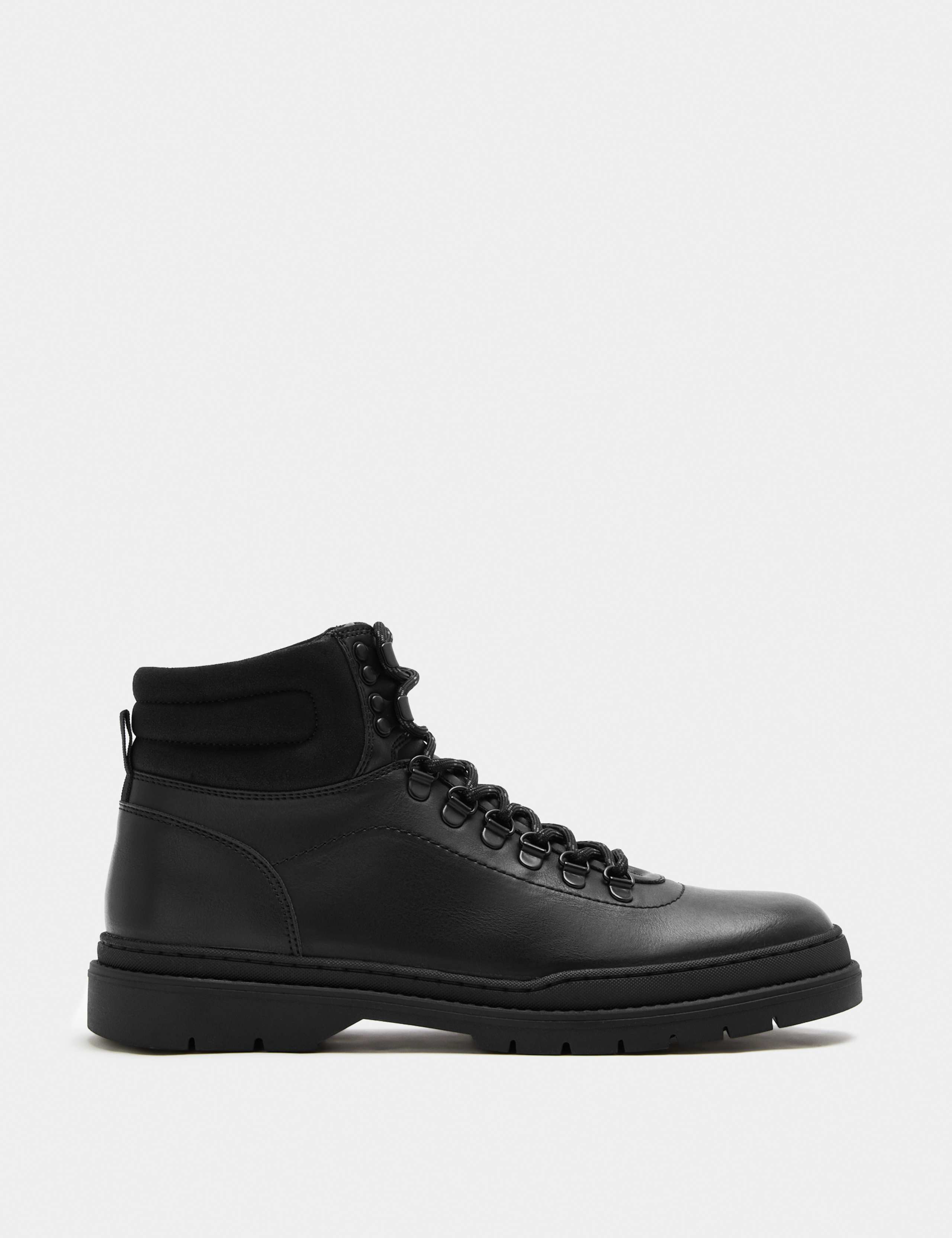 Faux Leather Lace Up Hiker Boots 2 of 4