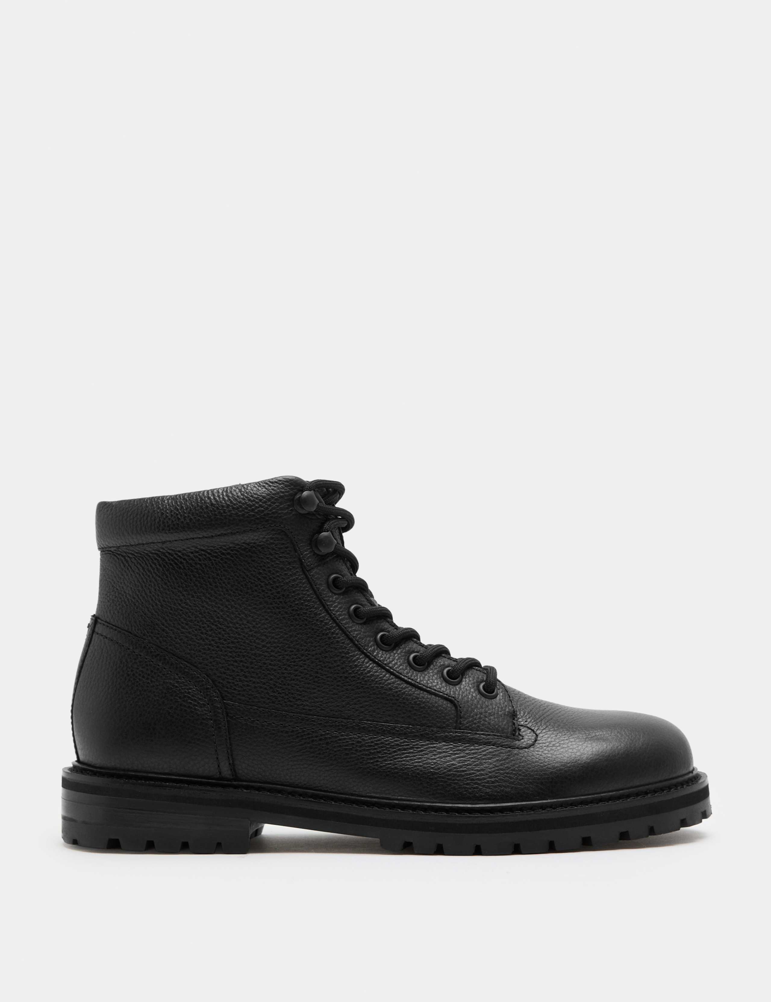 Leather Lace Up Casual Boots 1 of 3
