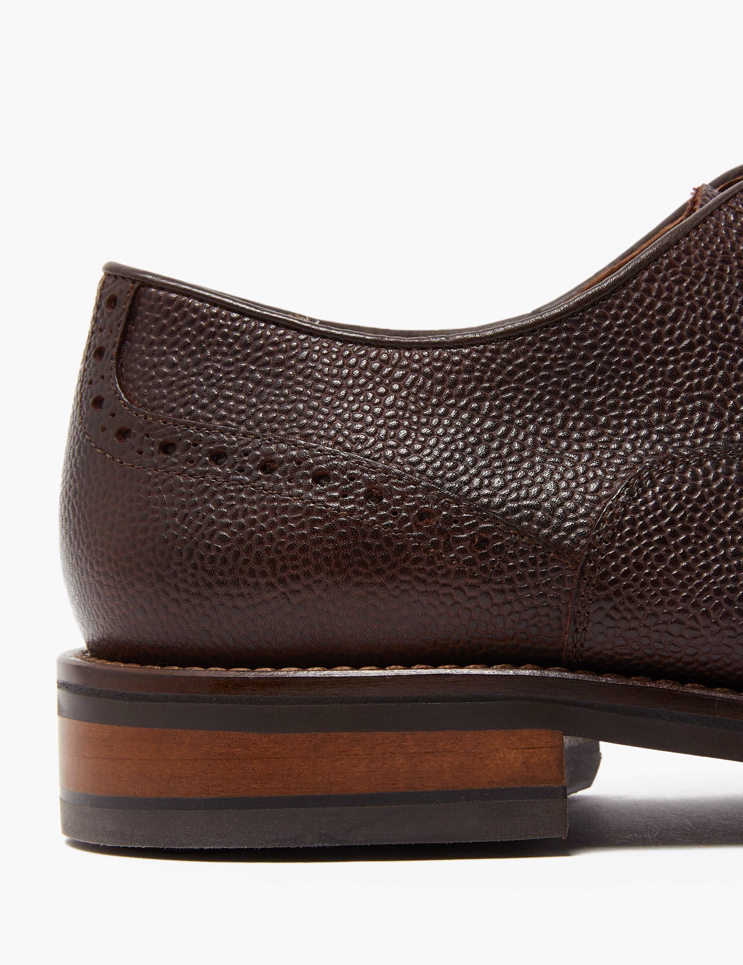 Leather Pebble Grain Oxford Shoes 4 of 5