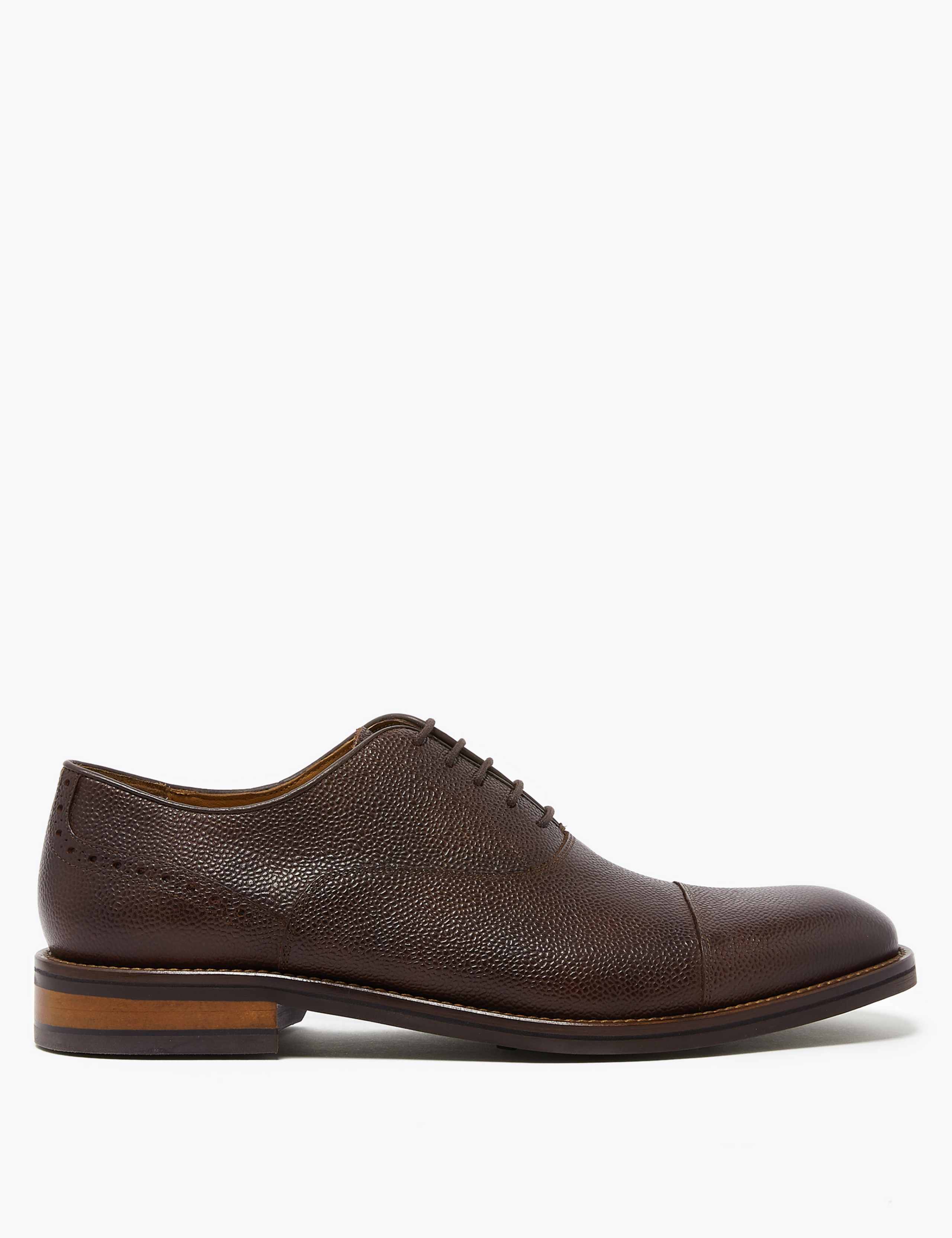 Leather Pebble Grain Oxford Shoes 2 of 5