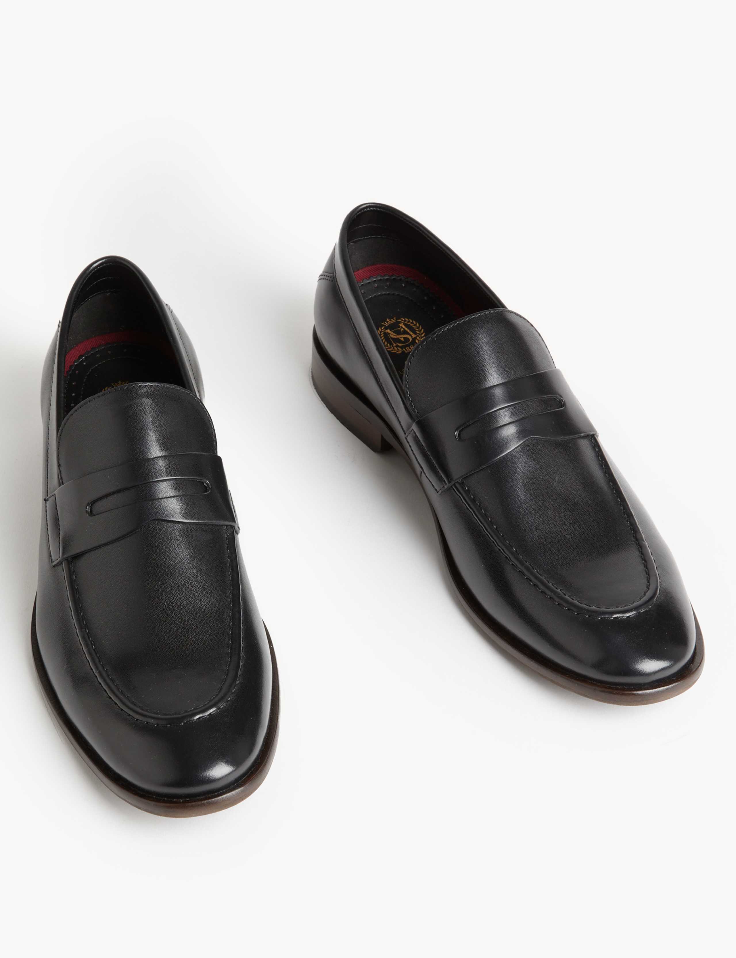 Leather Saddle Slip-On Loafers 2 of 4