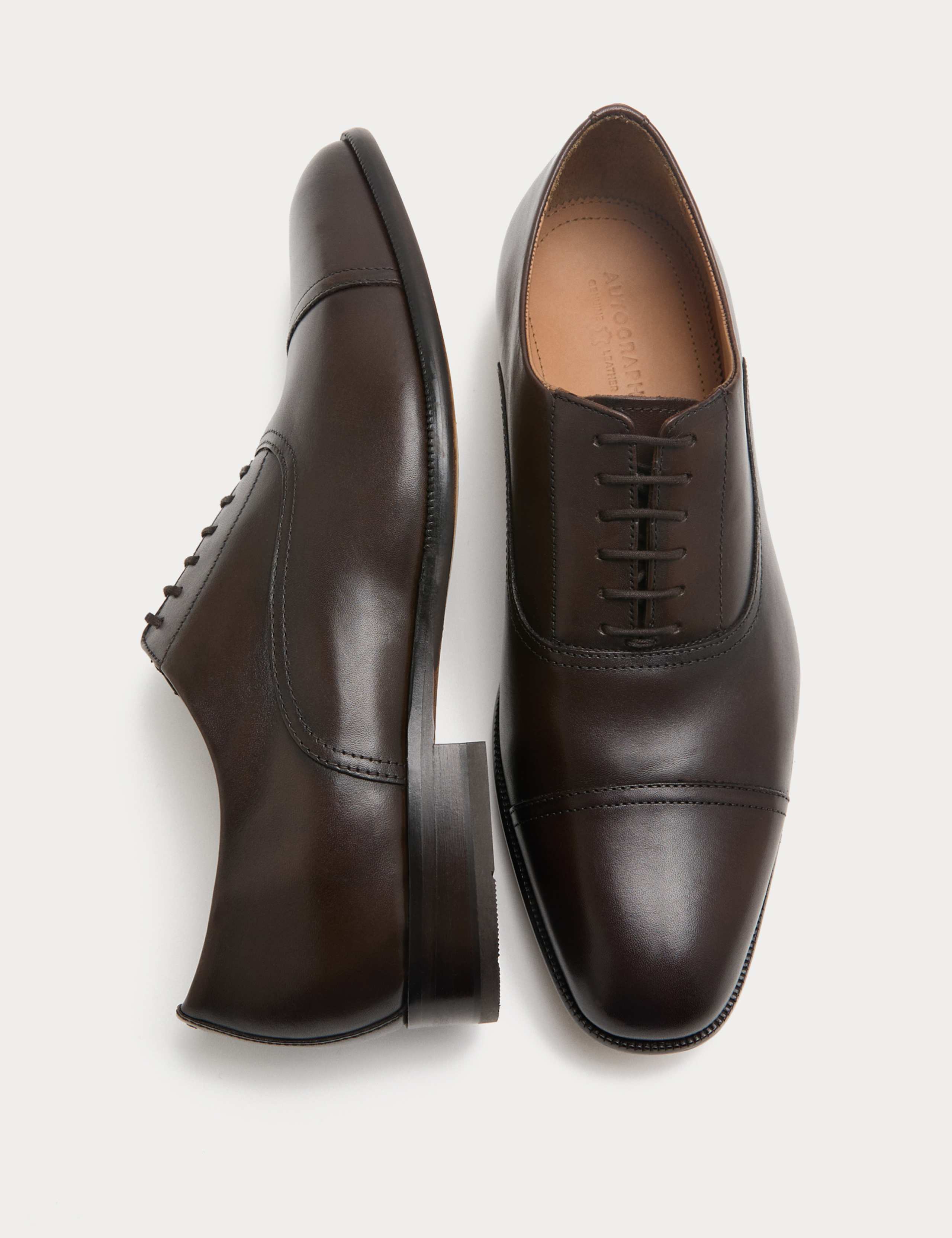 Wide Fit Leather Oxford Shoes 1 of 4