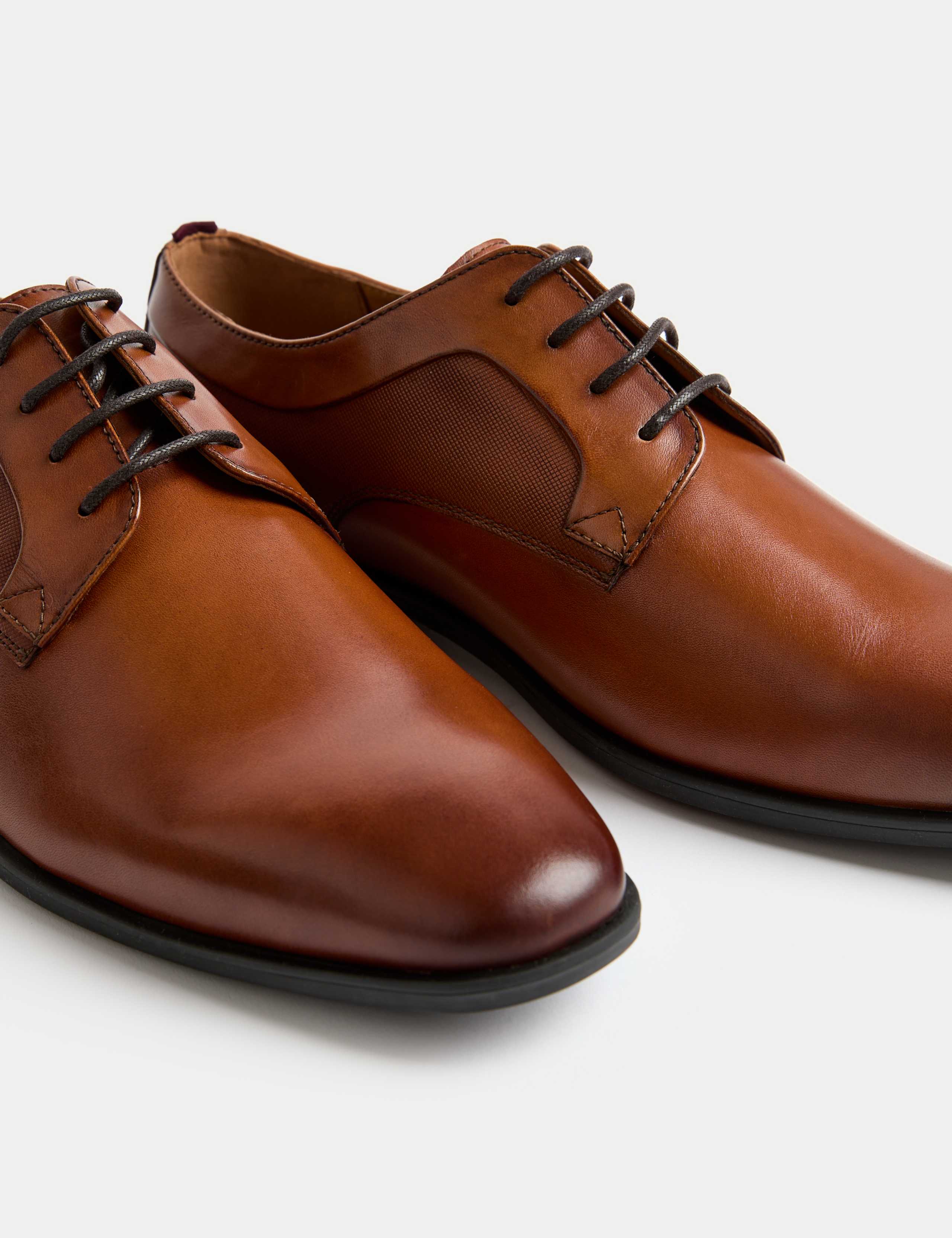 Leather Textured Derby Shoes 3 of 4