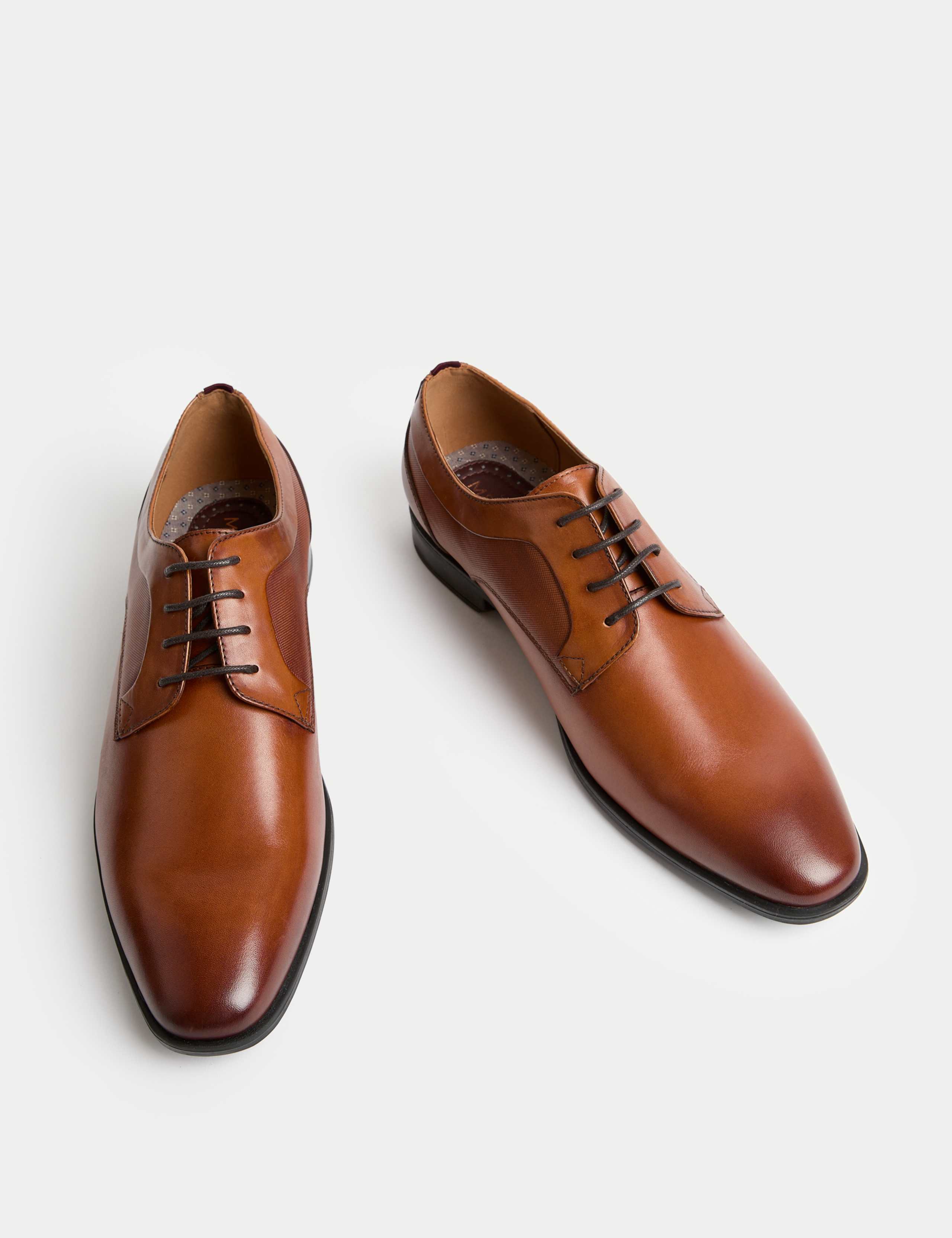 Leather Textured Derby Shoes 2 of 4