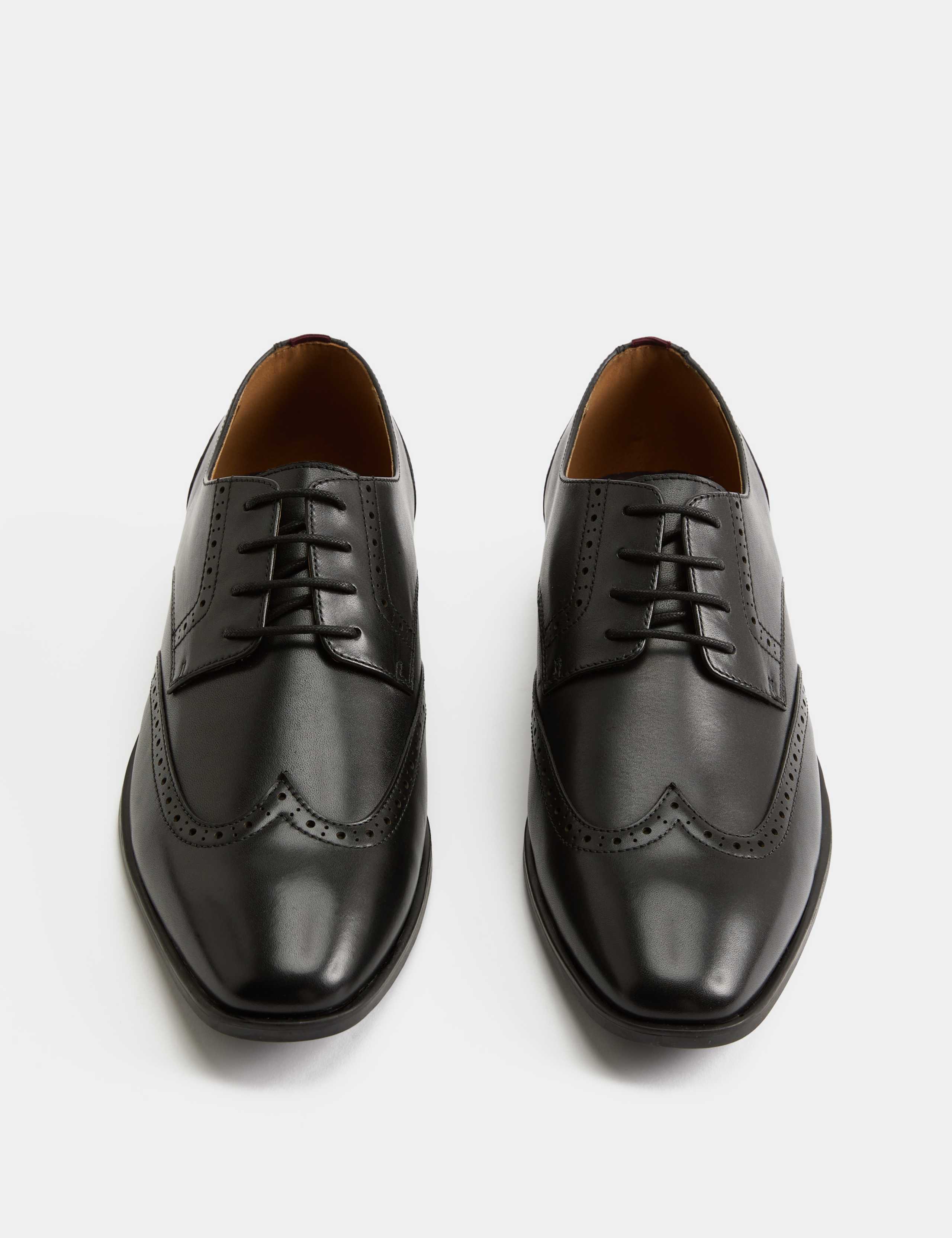 Leather Wide Fit Brogue Shoes 1 of 3