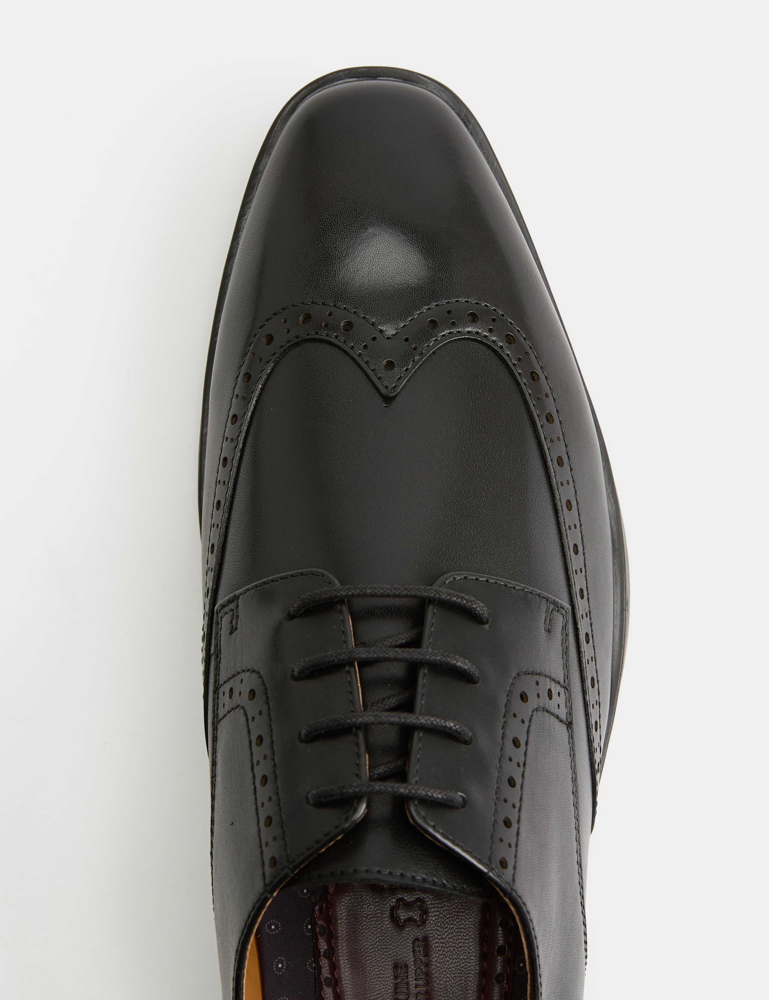 Leather Wide Fit Brogue Shoes 3 of 3