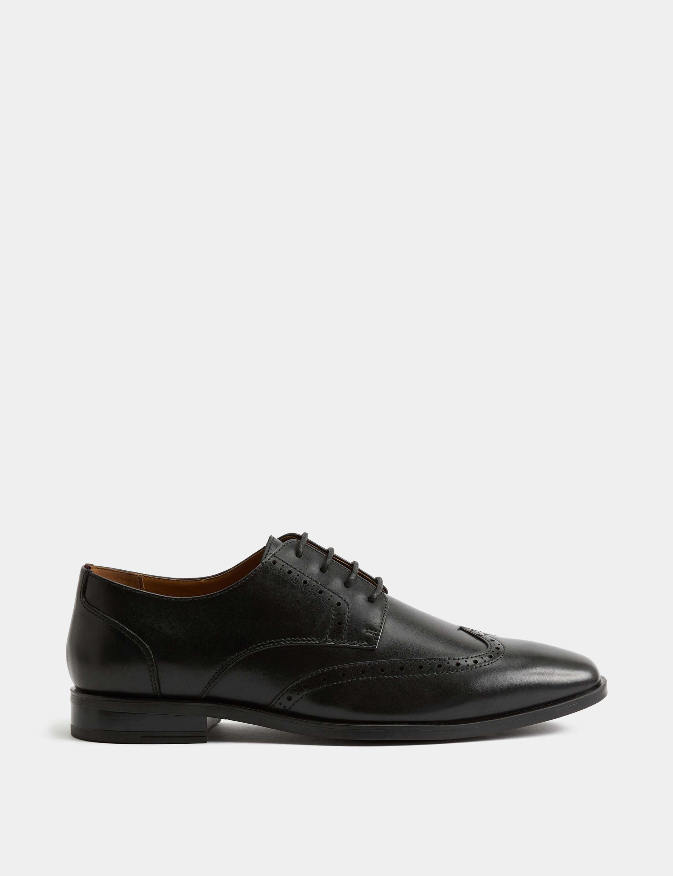 Leather Wide Fit Brogue Shoes 2 of 3