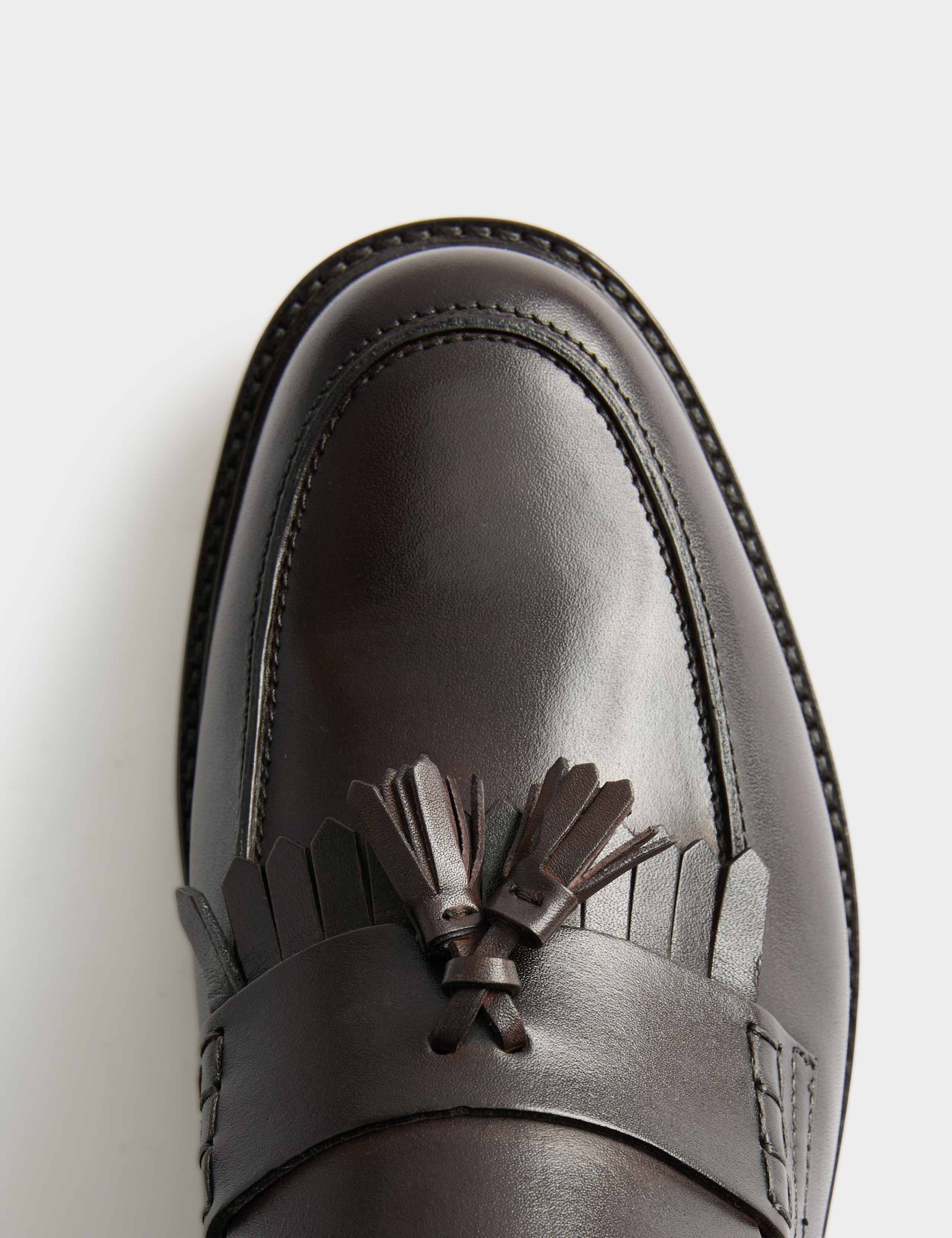 Leather Fringed Loafers 3 of 5