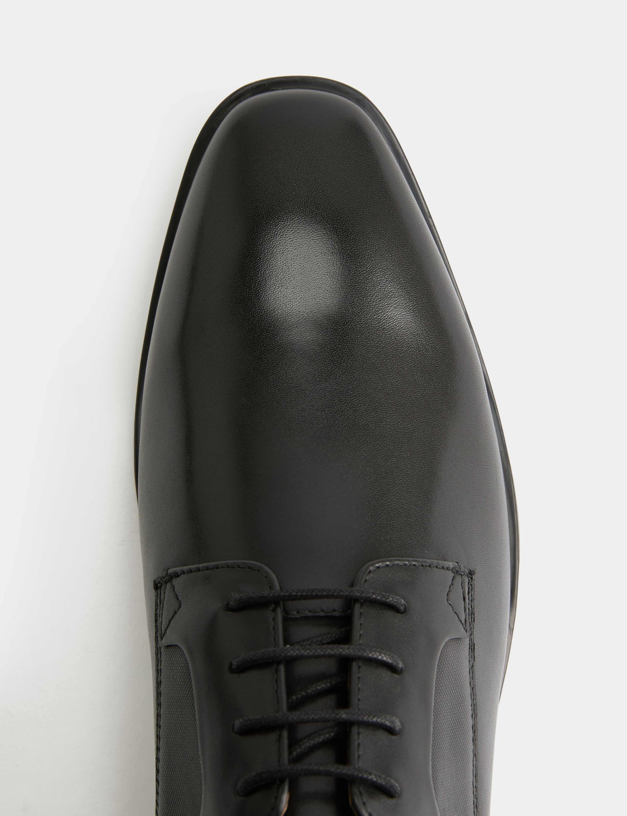 Wide Fit Leather Derby Shoes 3 of 3