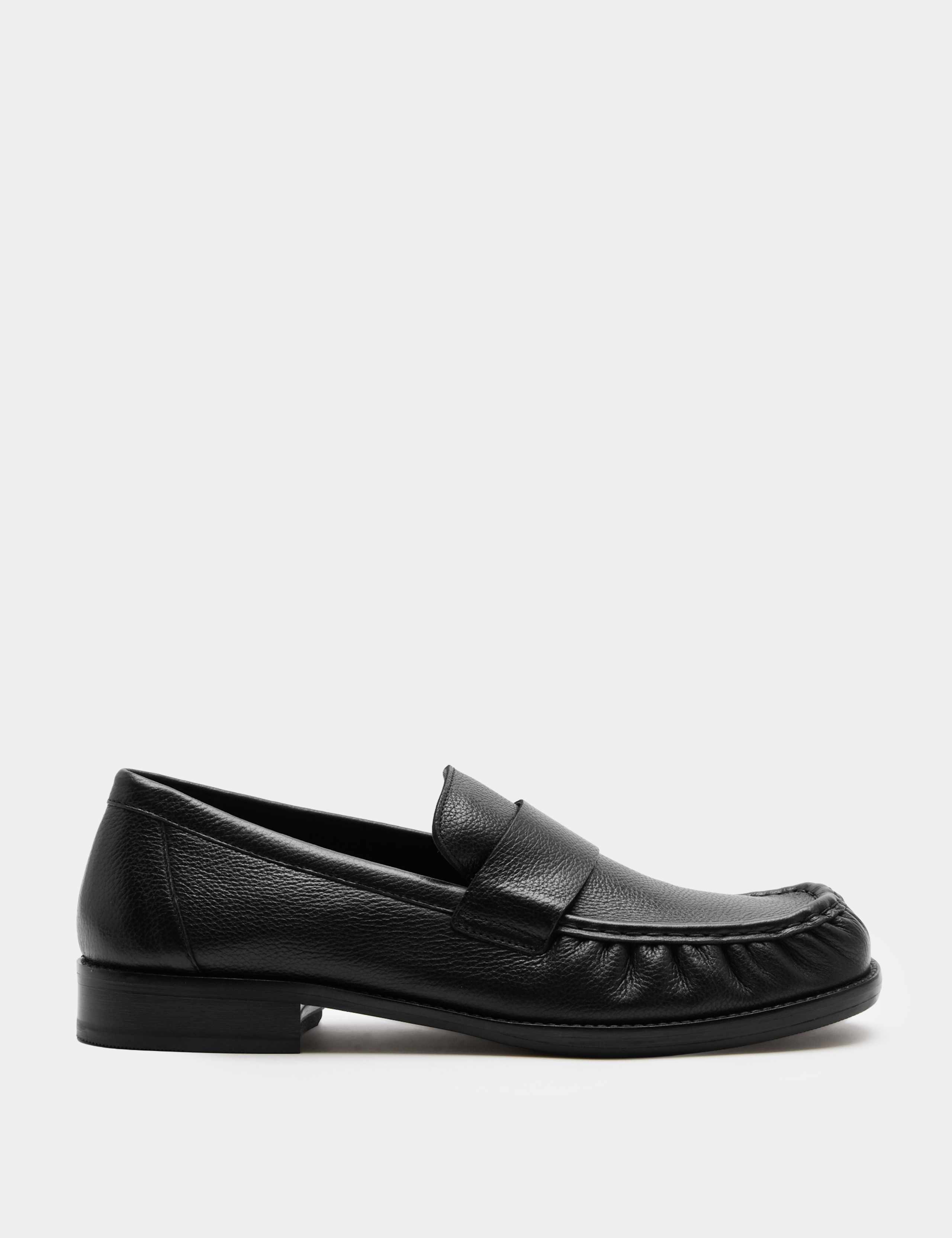 Leather Square Toe Slip On Loafers 2 of 3
