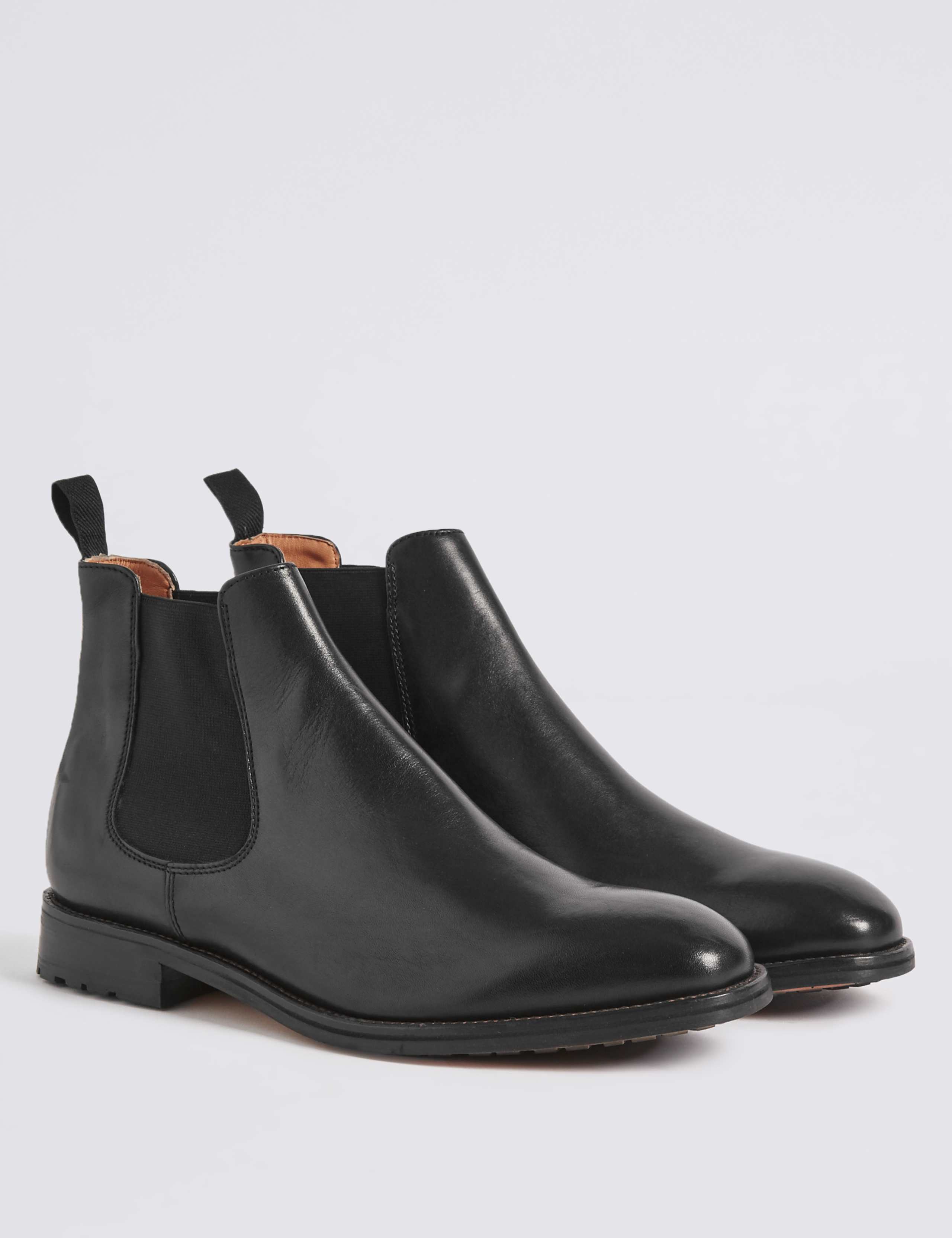 Leather Elastic Chelsea Boots 3 of 6
