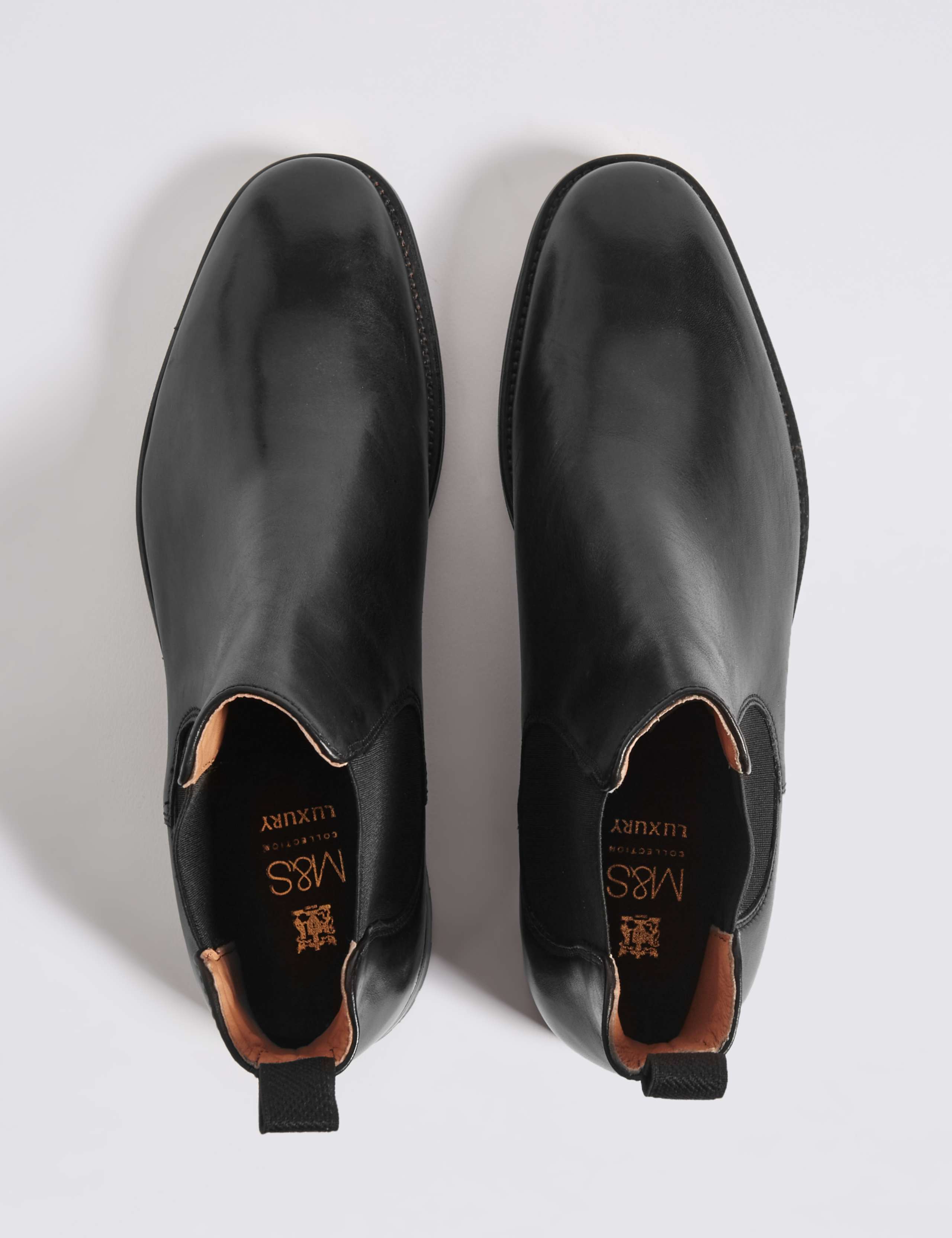 Leather Elastic Chelsea Boots 4 of 6