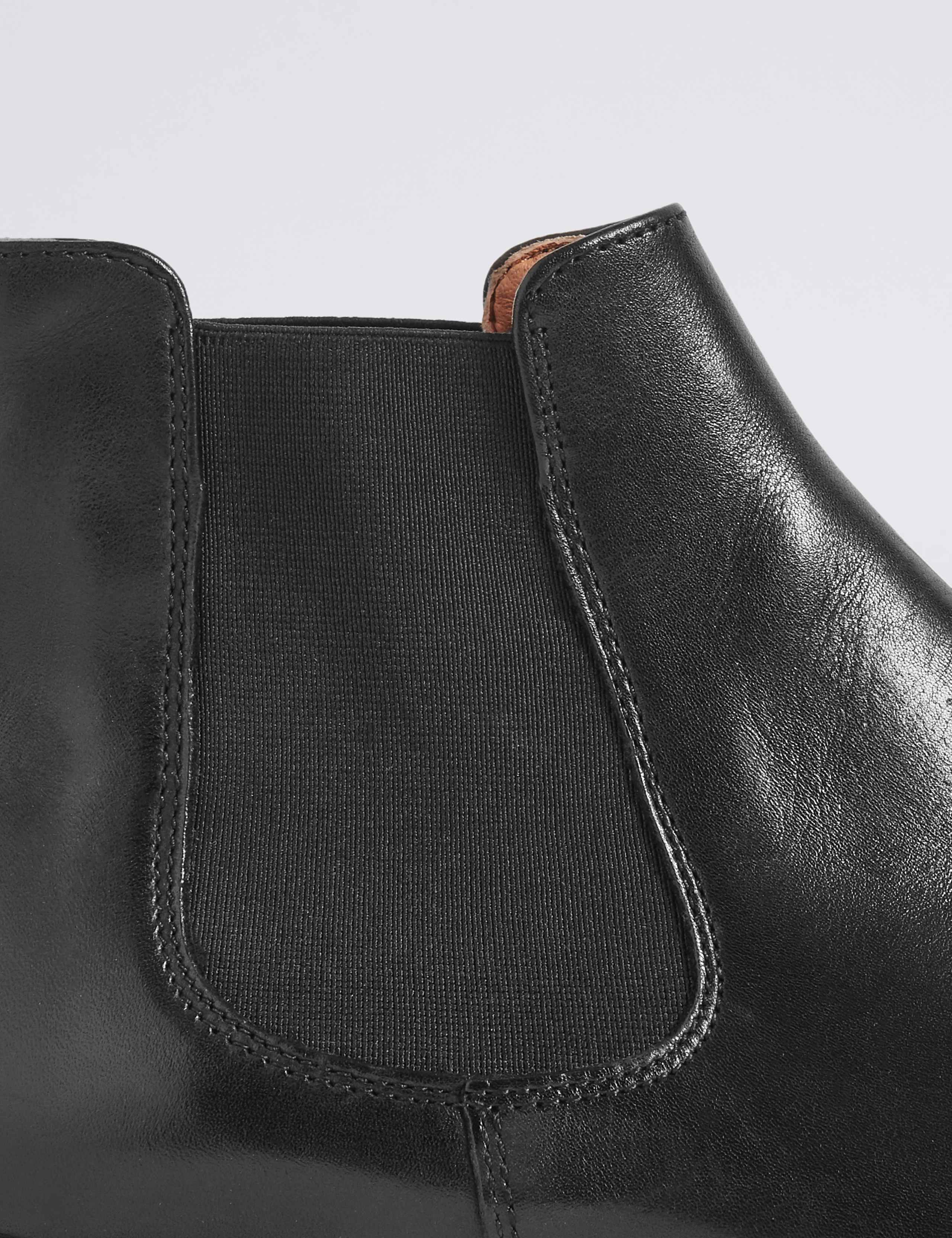 Leather Elastic Chelsea Boots 6 of 6
