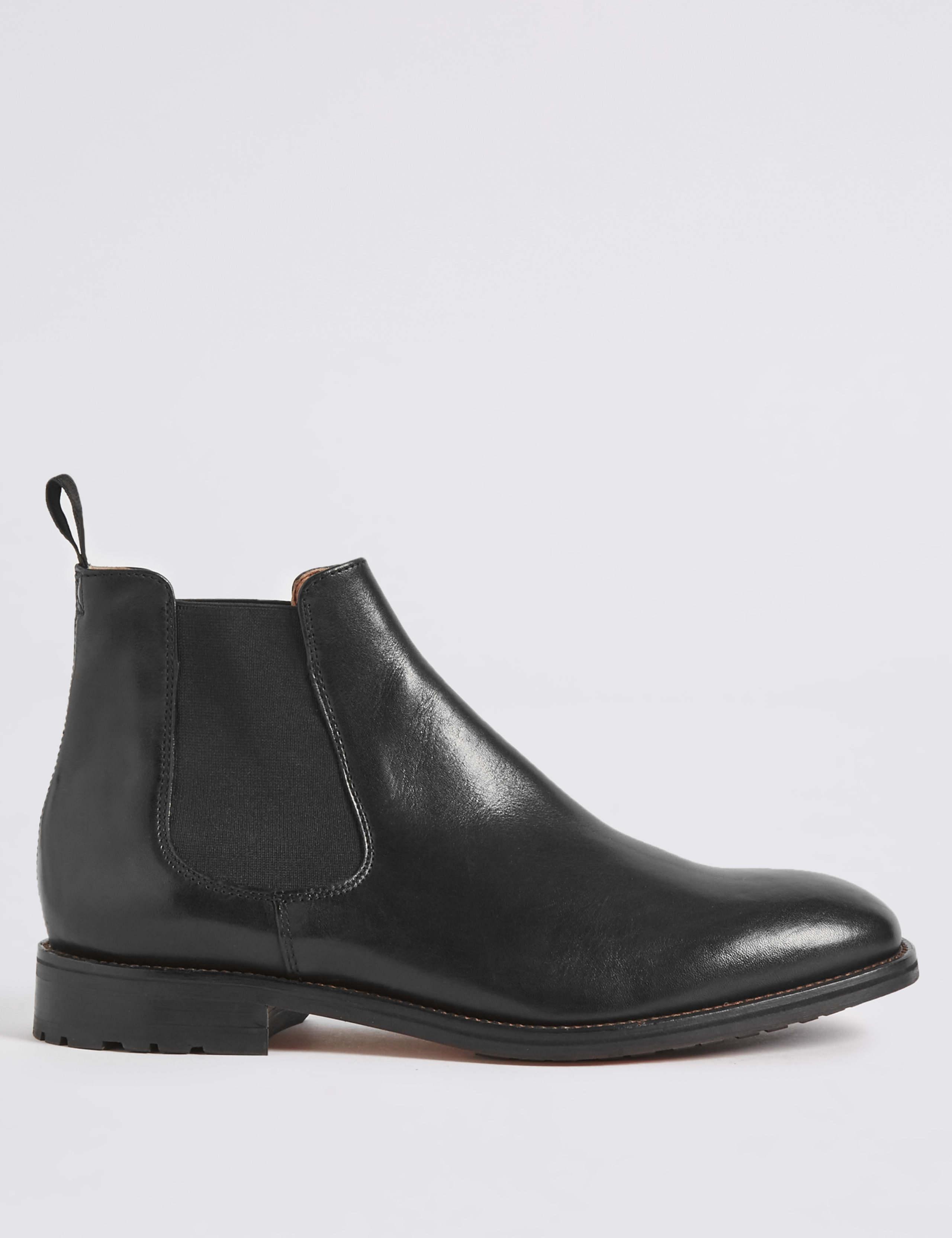 Leather Elastic Chelsea Boots 2 of 6