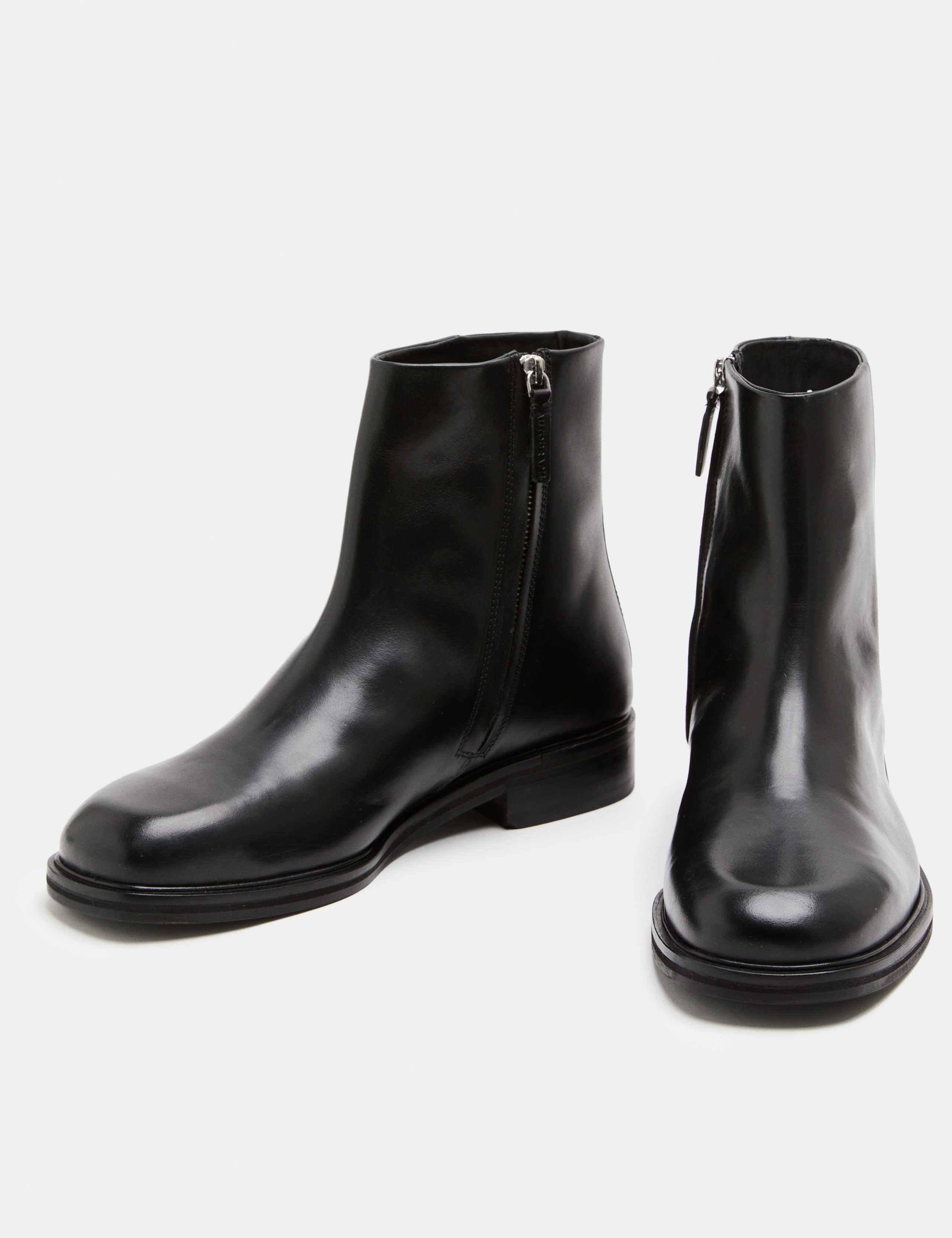 Leather Square Toe Boots 2 of 3