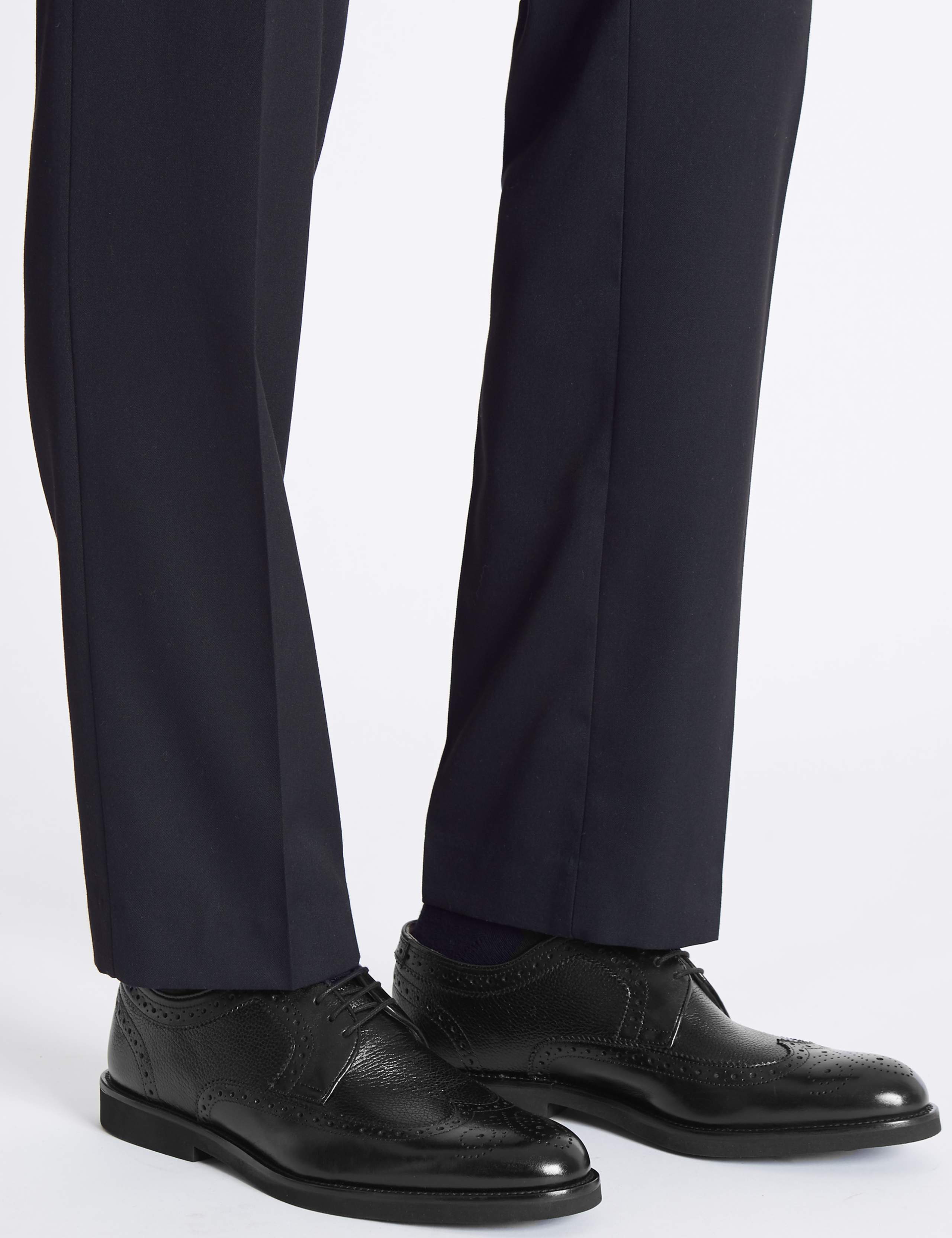 Leather Lightweight Brogue Shoes with Airflex™ 1 of 6