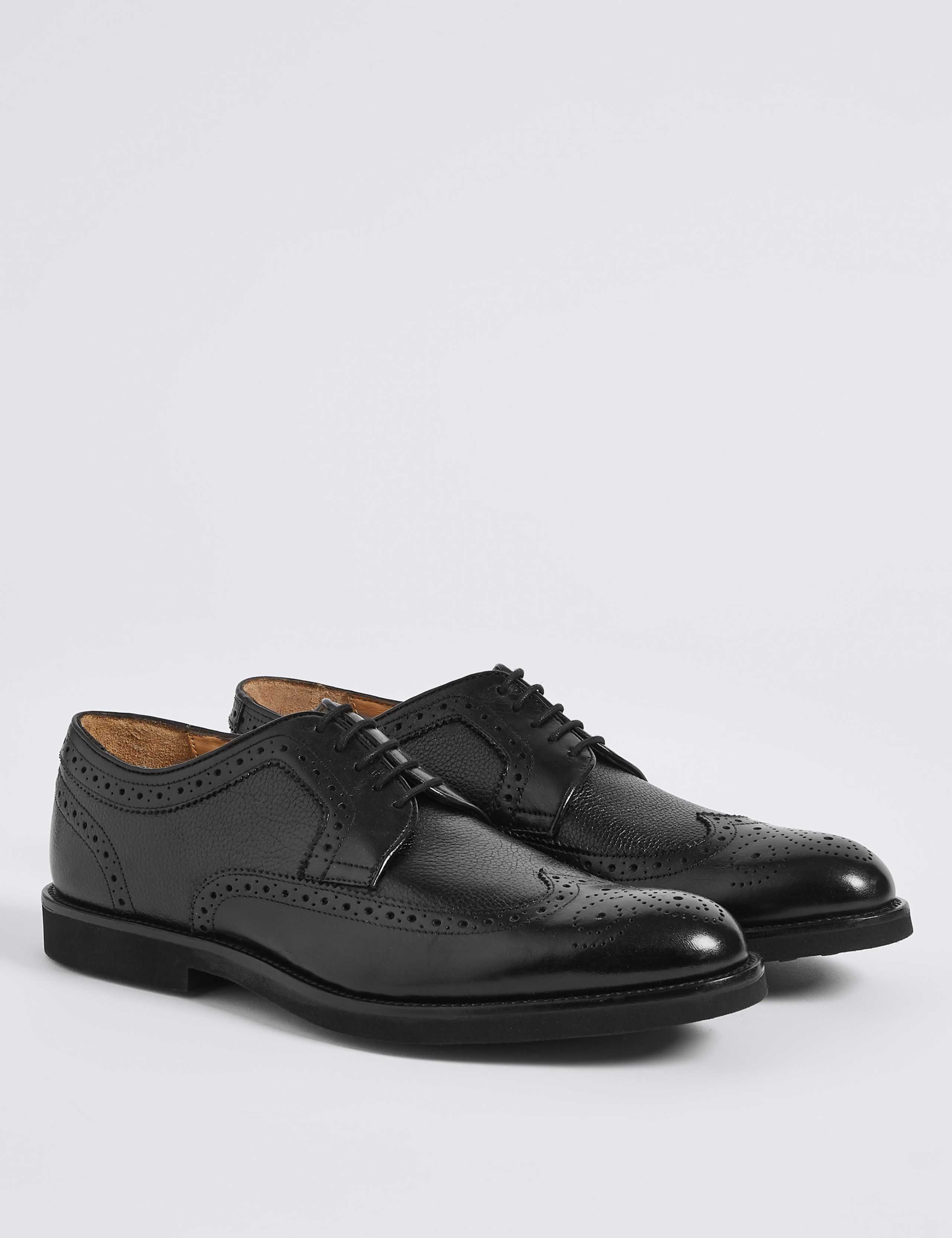 Leather Lightweight Brogue Shoes with Airflex™ 3 of 6