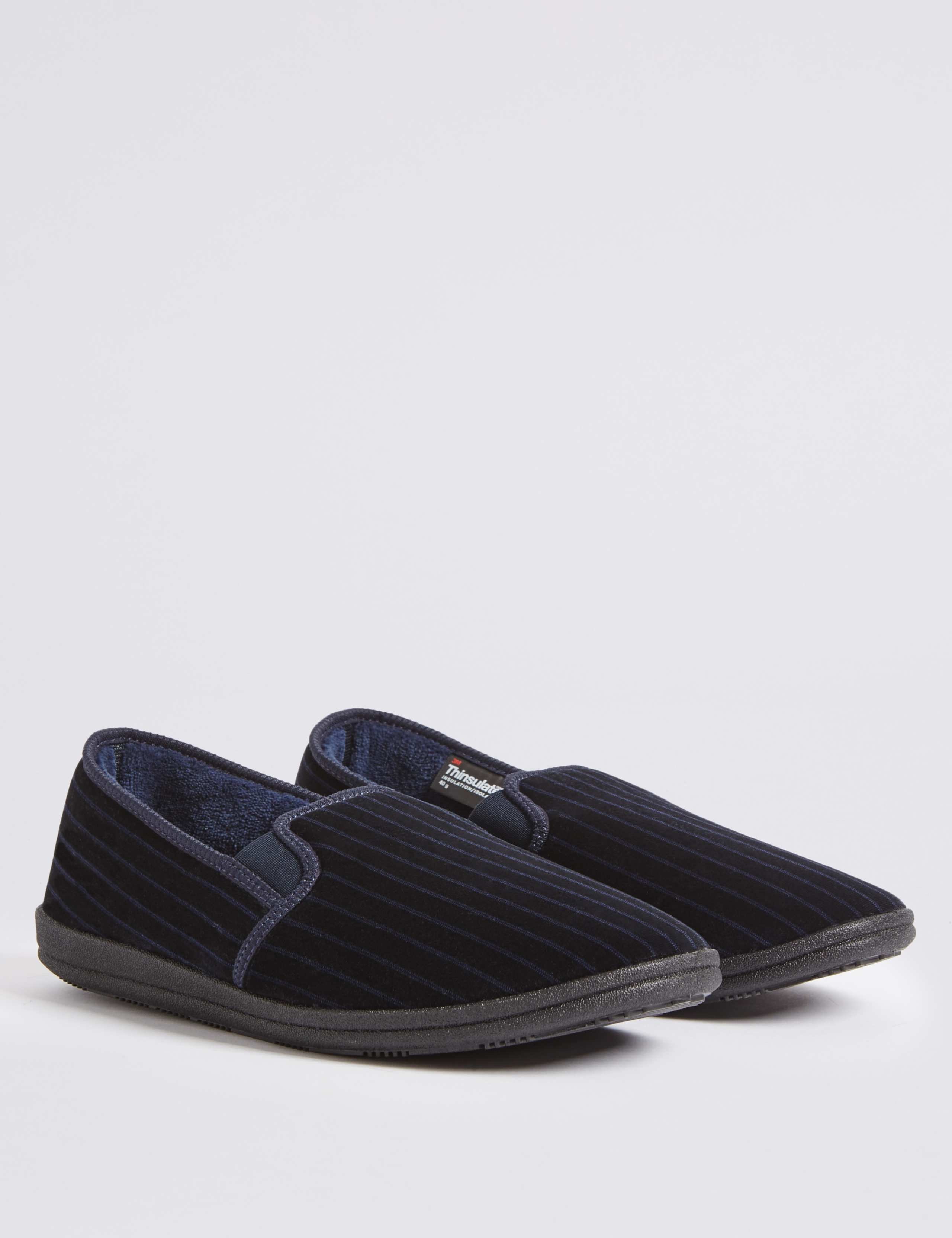 Velour Striped Slippers with Thinsulate™ 3 of 6