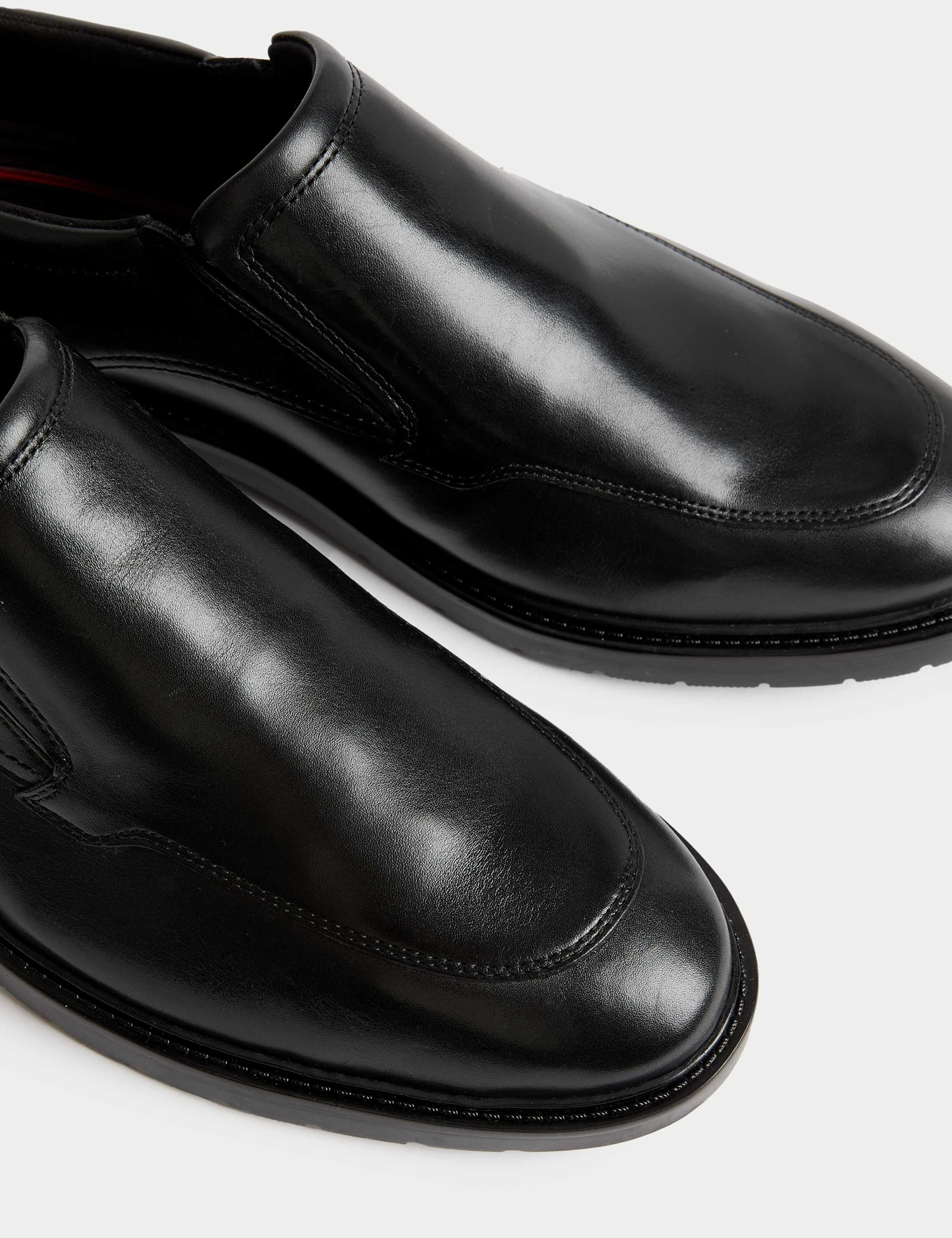 Wide Fit Leather Slip-On Shoes 3 of 4