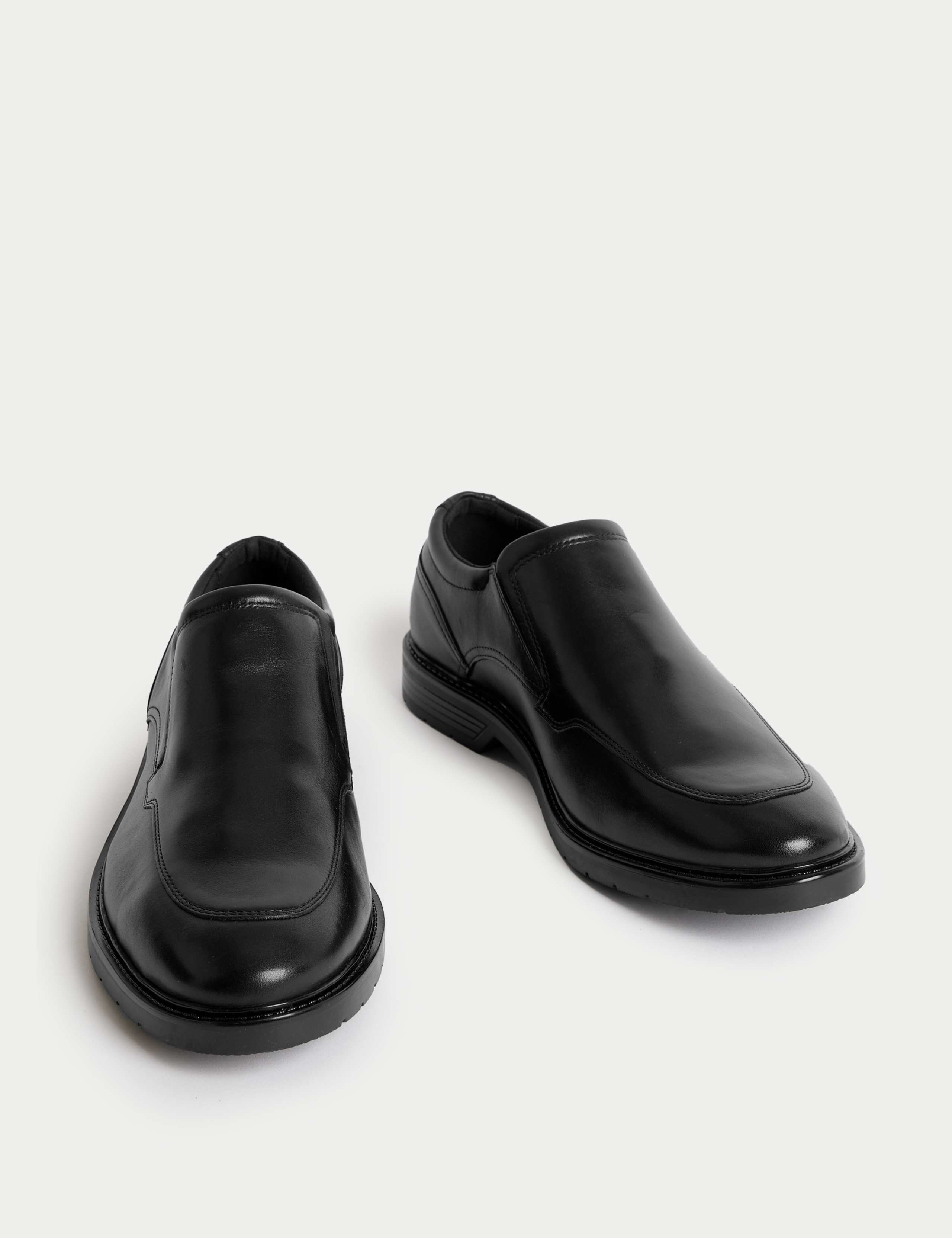 Wide Fit Leather Slip-On Shoes 2 of 4