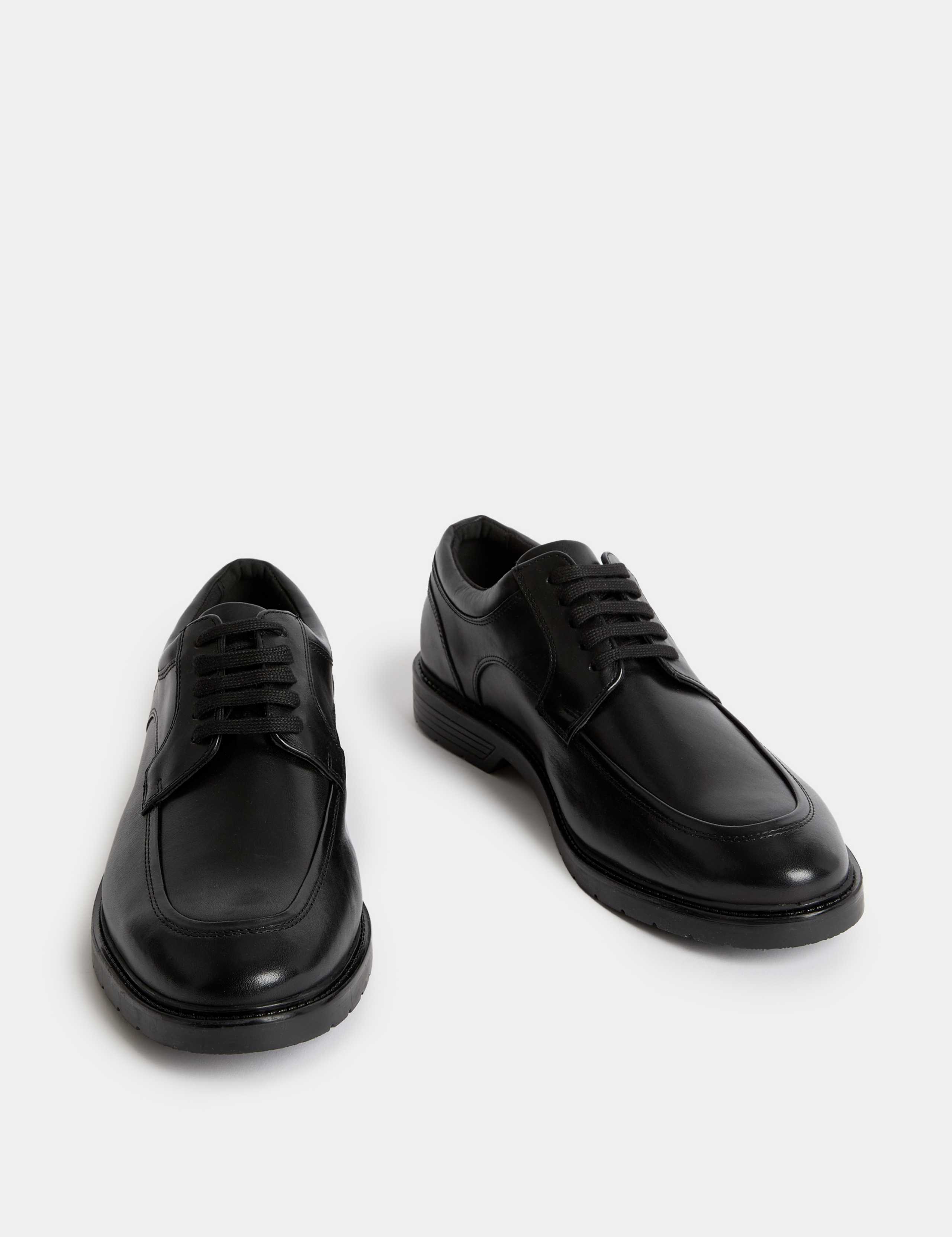 Wide Fit Smart Step Leather Derby Shoes 2 of 4