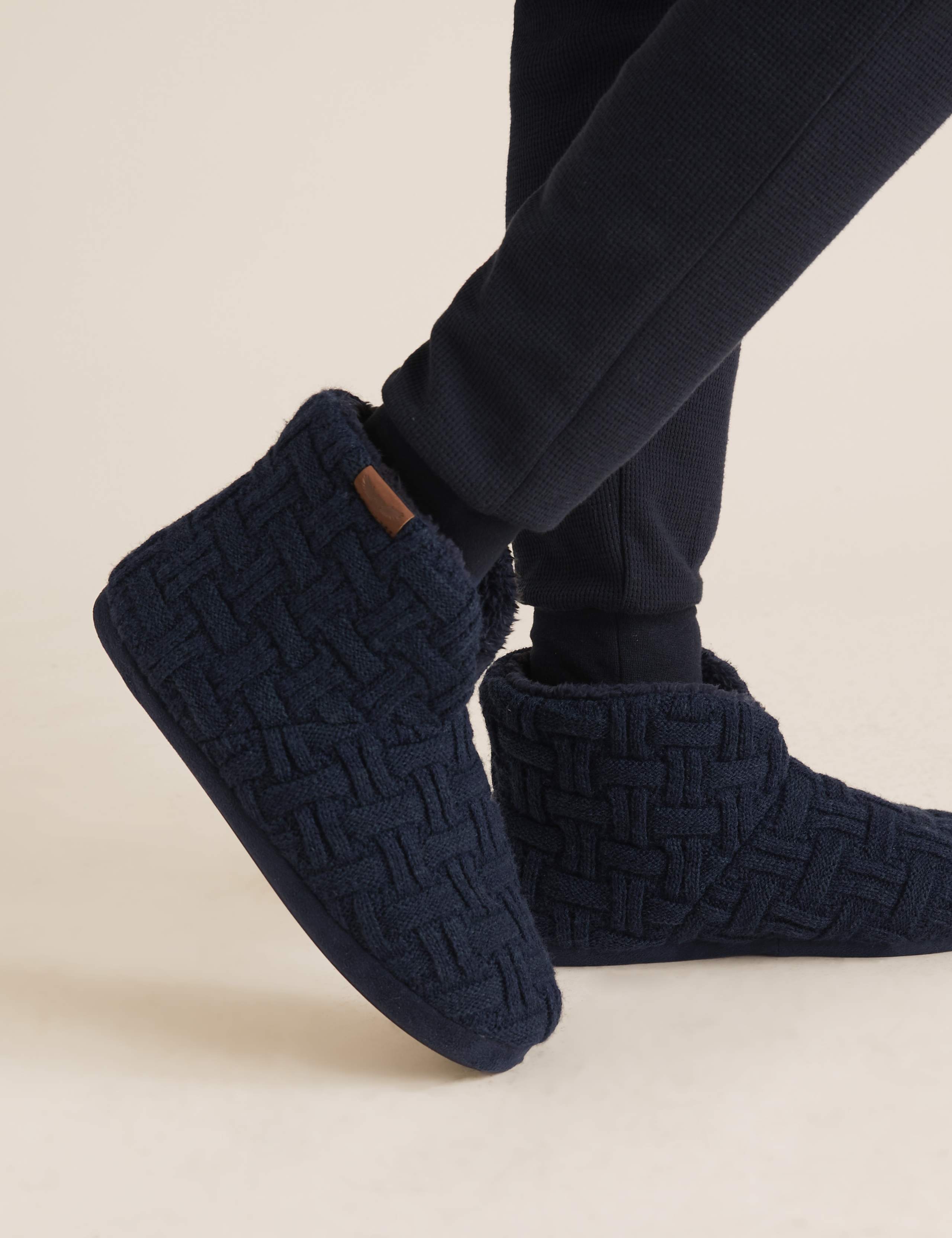 Cable Knit Slipper Boots 2 of 4