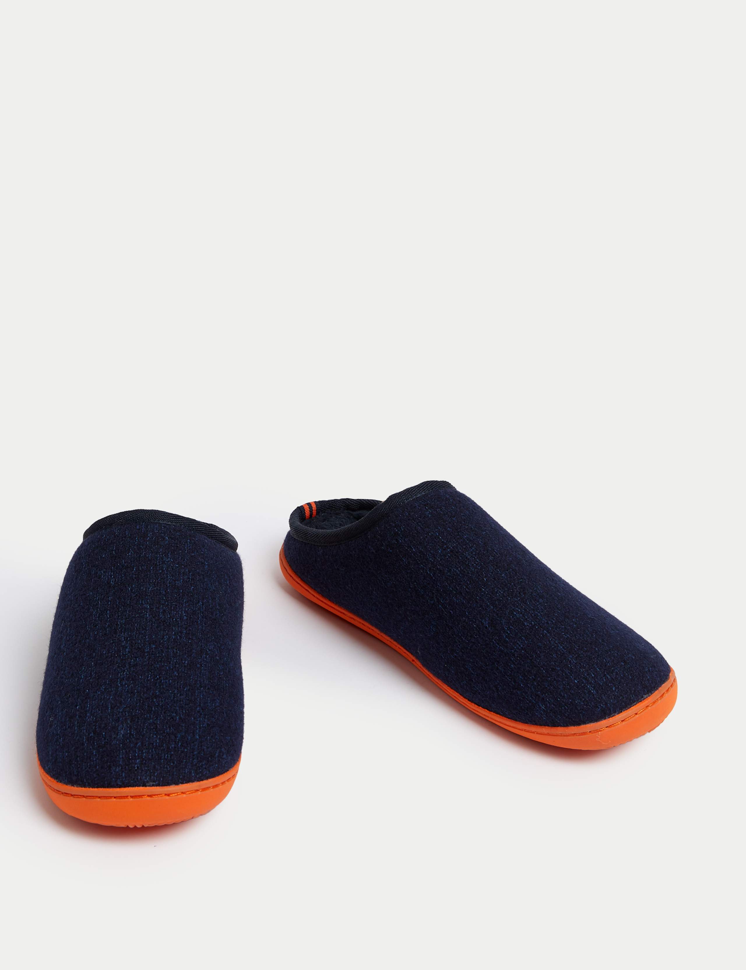 Fleece Lined Mule Slippers with Freshfeet™ 2 of 4