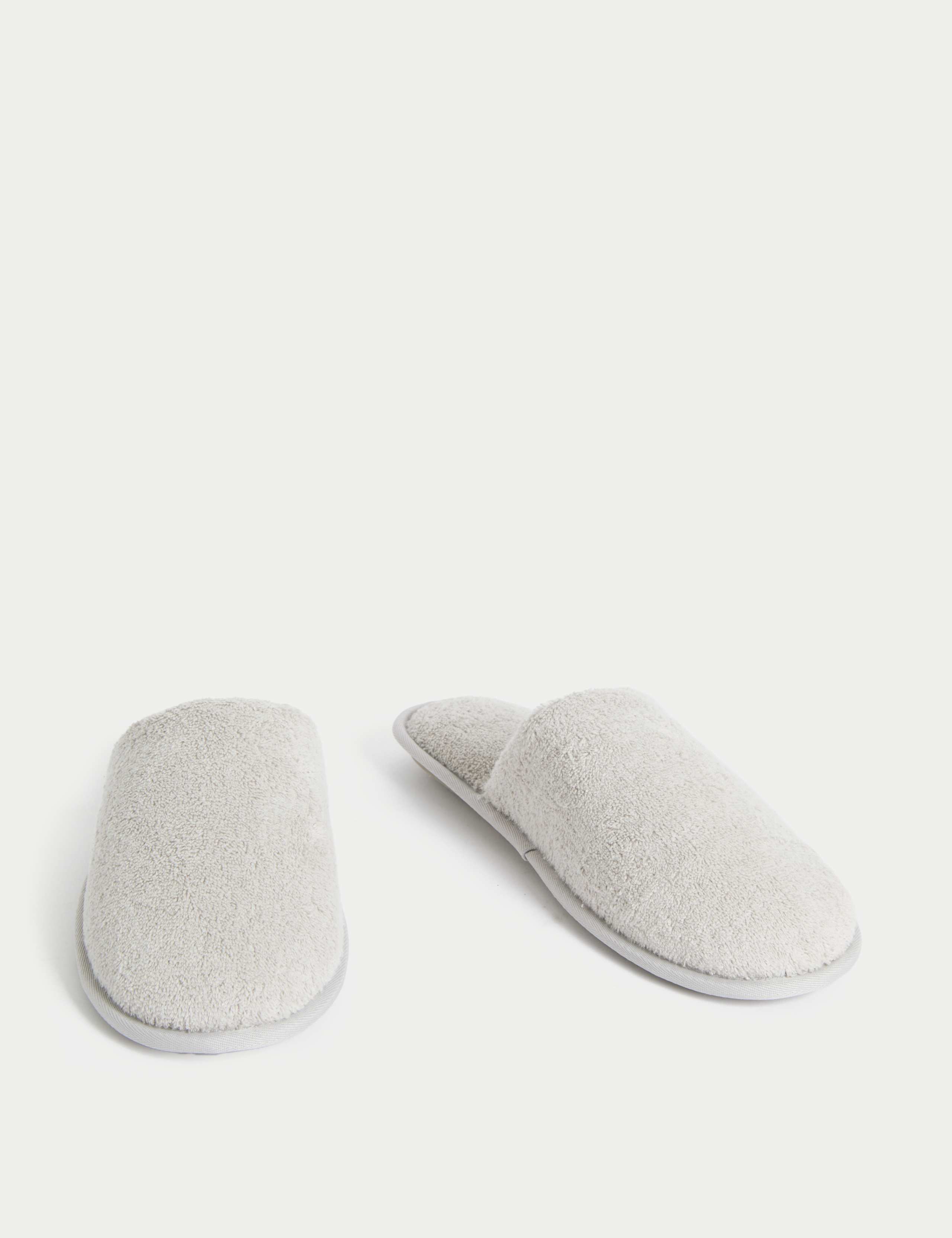 Towelling Mule Slippers with Freshfeet™ 2 of 4