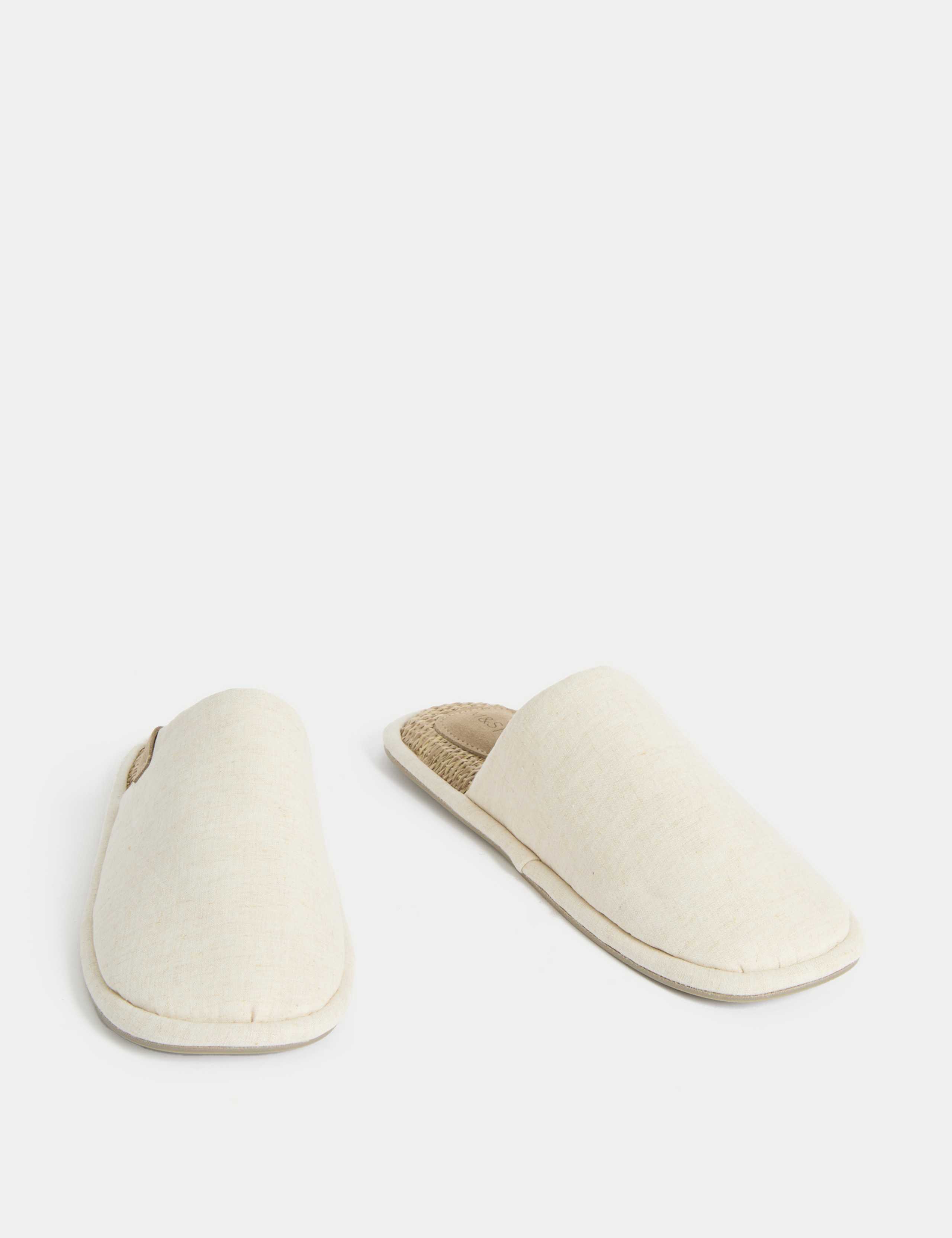 Linen Rich Mule Slippers 2 of 4