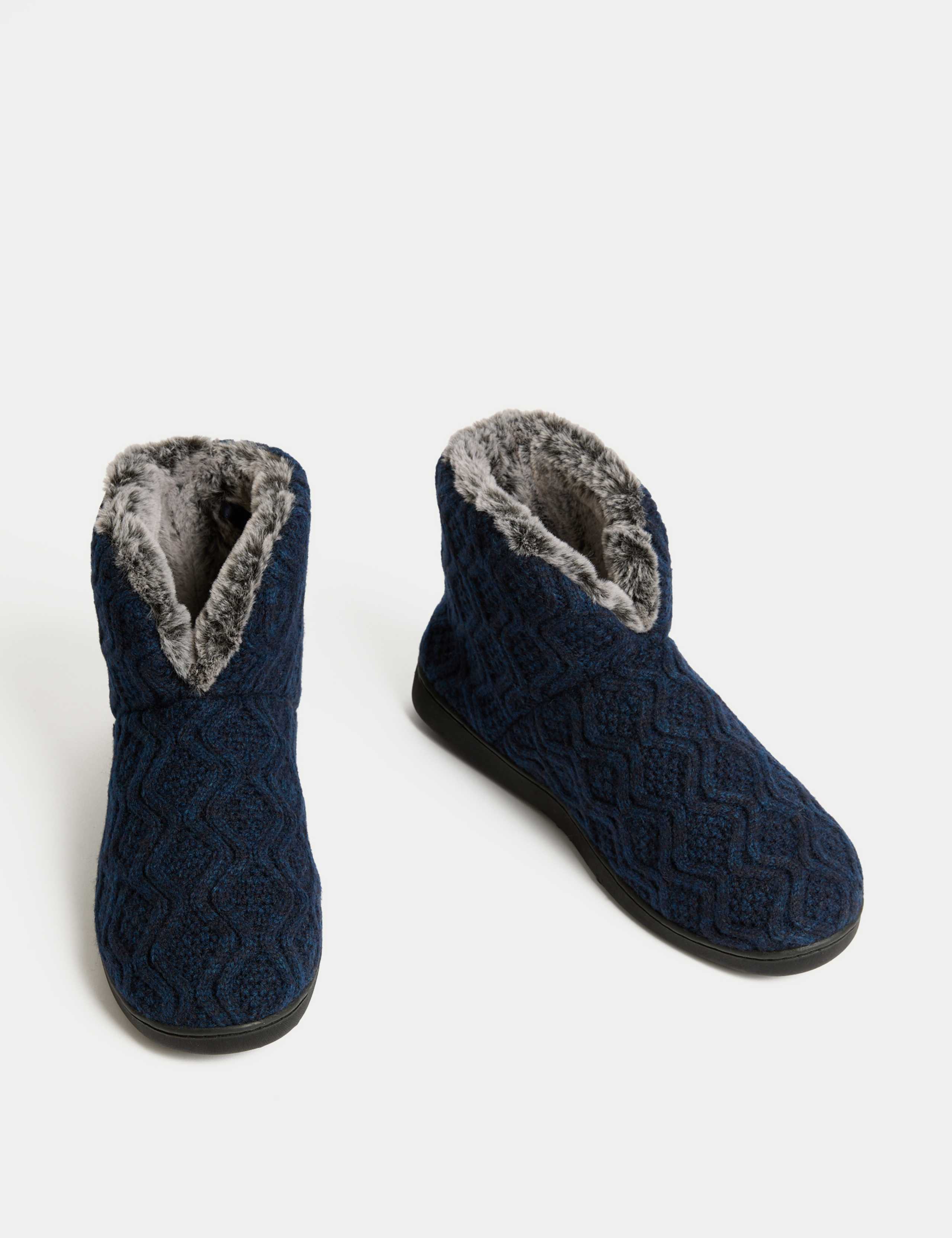 Knitted Slipper Boots with Freshfeet™ 2 of 4