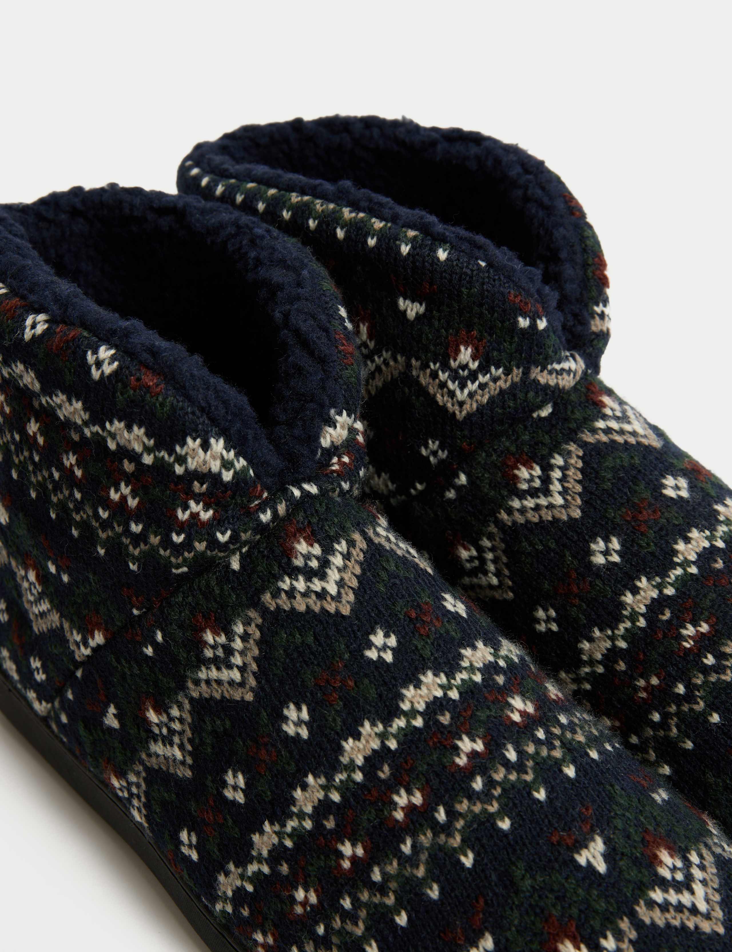 Fair Isle Slipper Boots with Freshfeet™ 3 of 4
