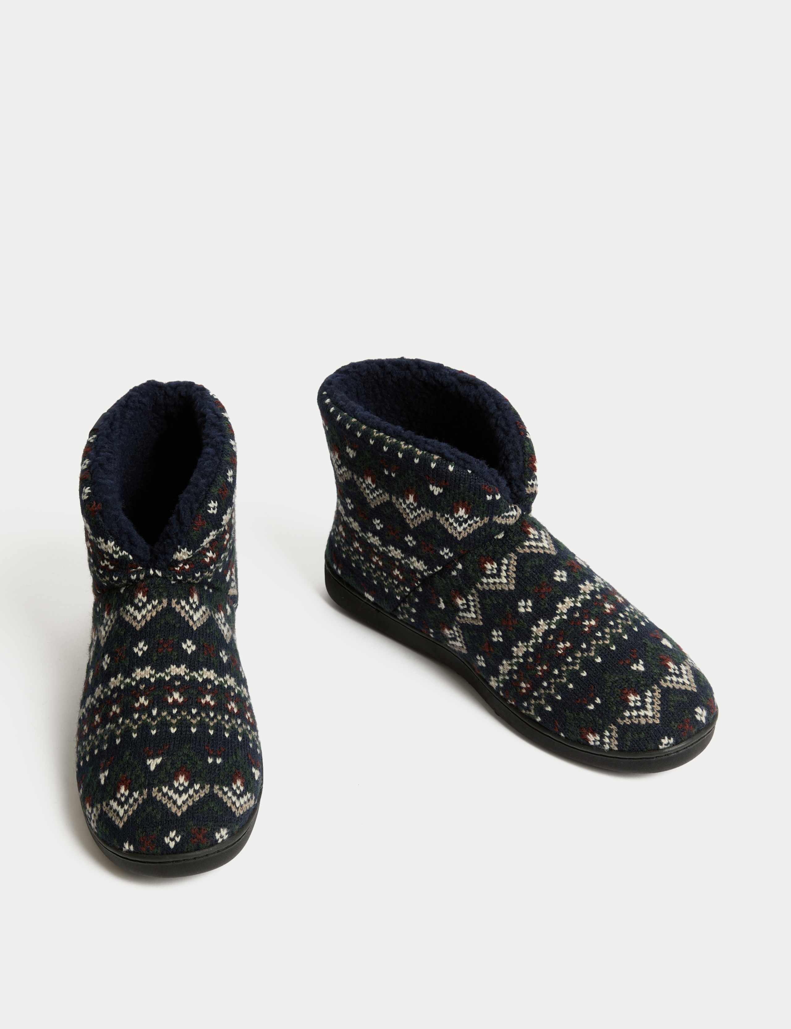Fair Isle Slipper Boots with Freshfeet™ 2 of 4