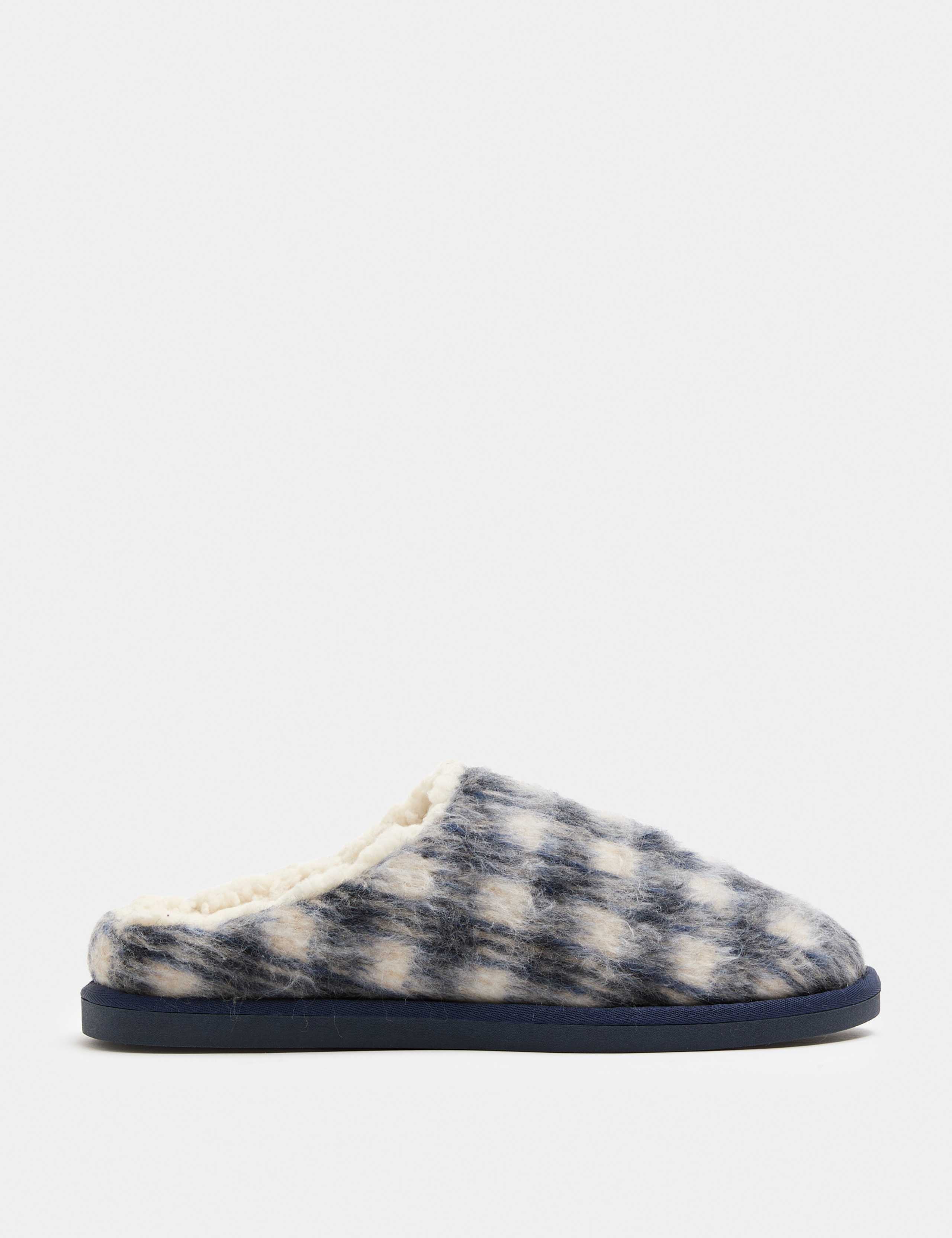 Brushed Checked Mule Slippers with Freshfeet™ 2 of 3