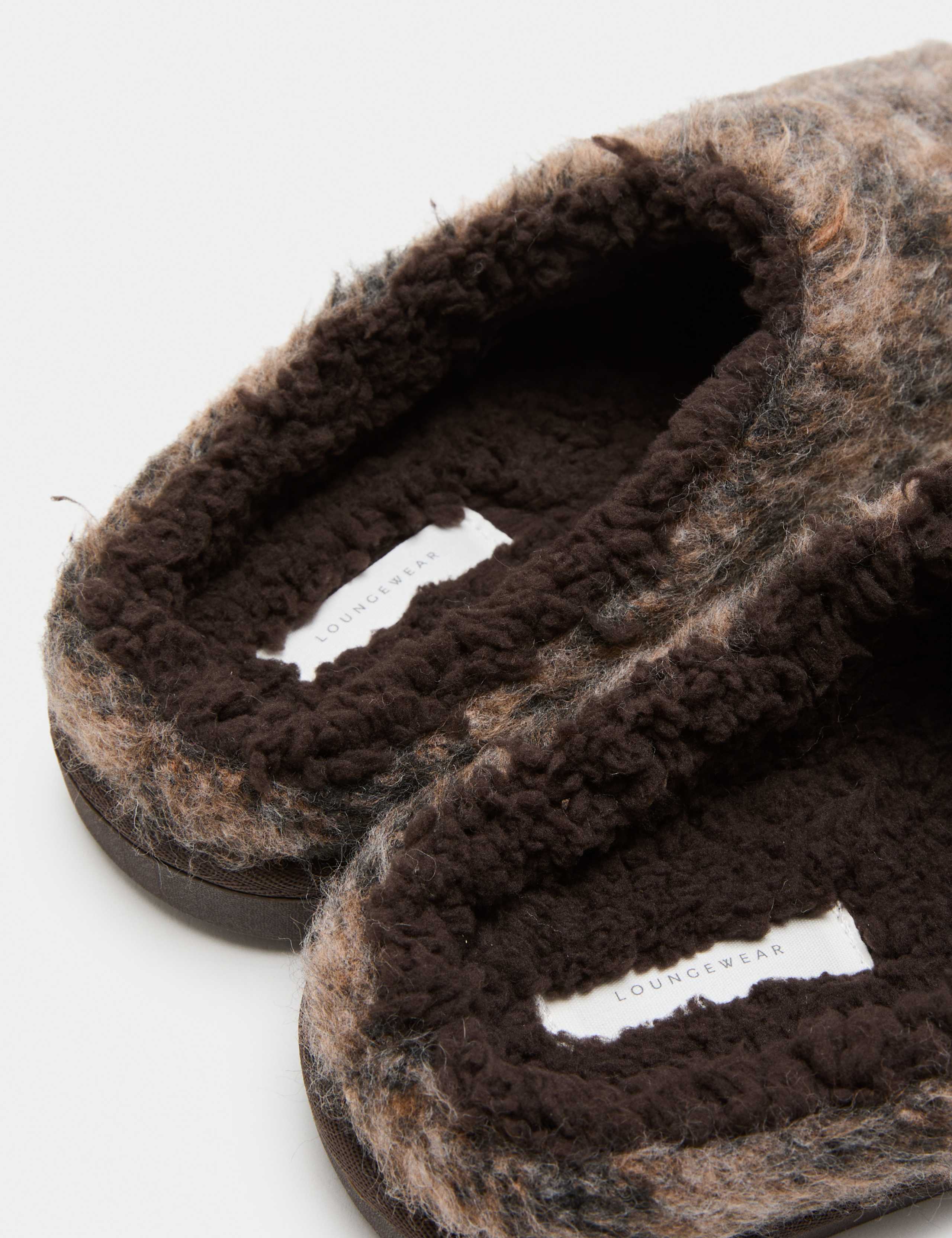 Brushed Checked Mule Slippers with Freshfeet™ 3 of 3
