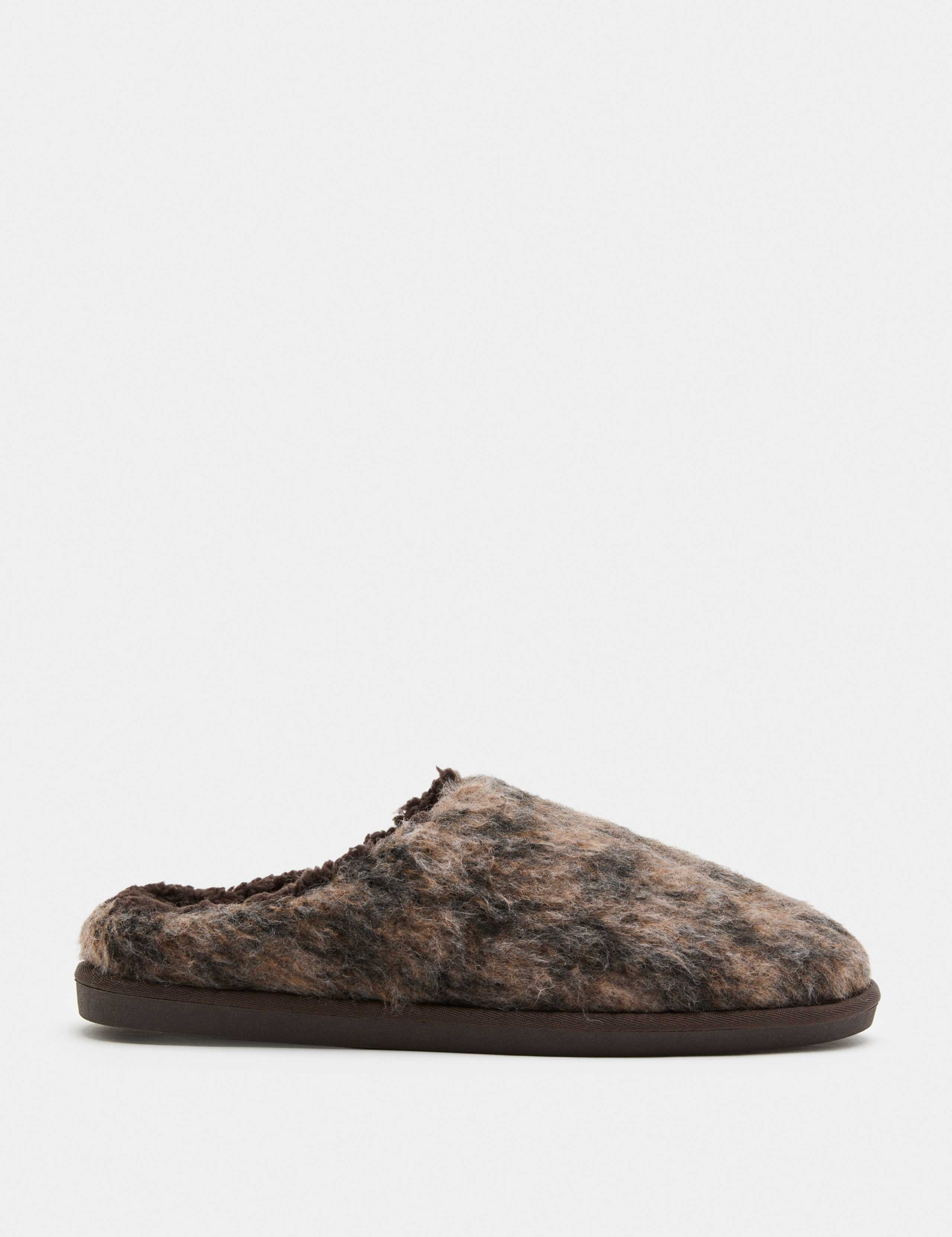 Brushed Checked Mule Slippers with Freshfeet™ 2 of 3