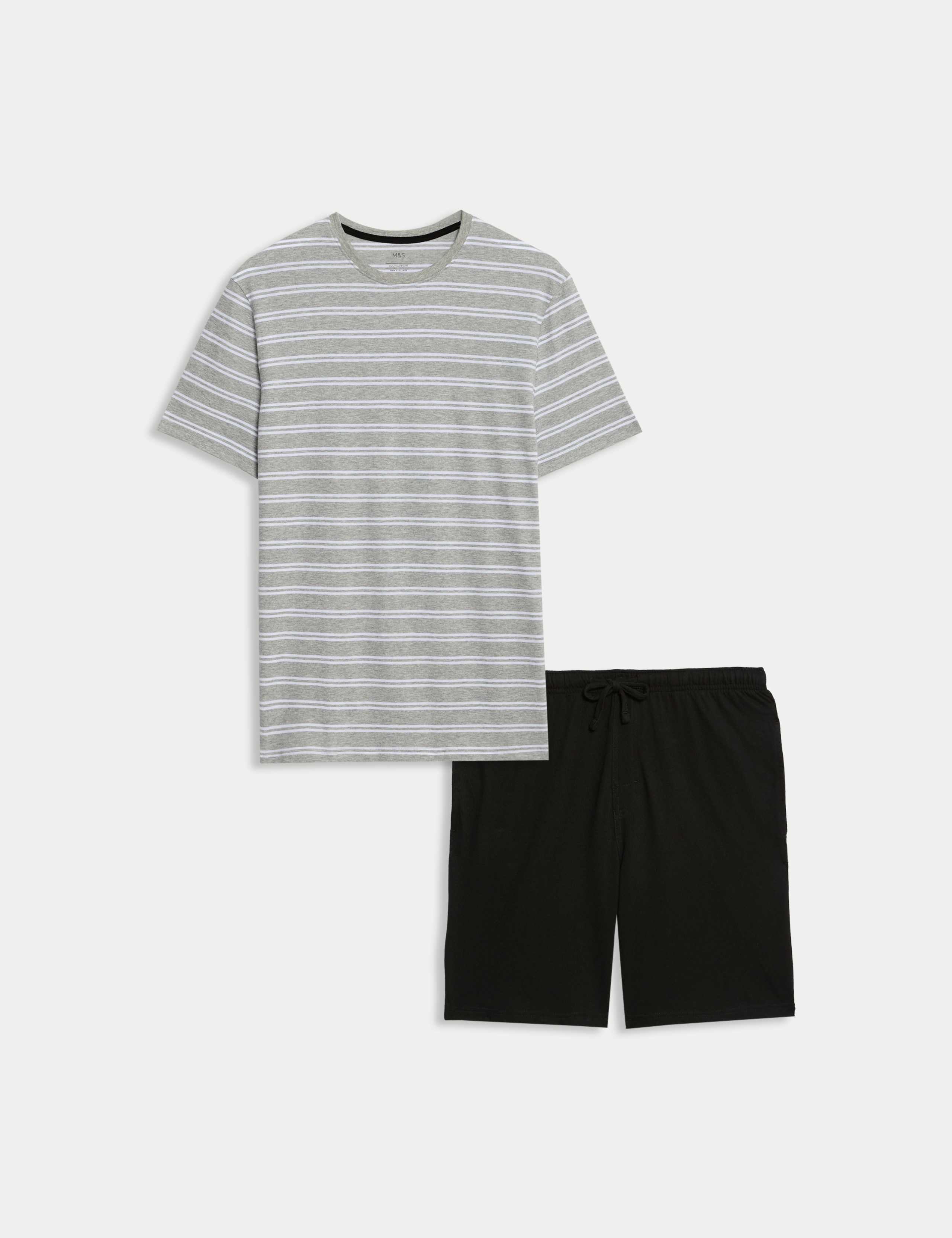 Pure Cotton Striped Pyjama Set 2 of 8