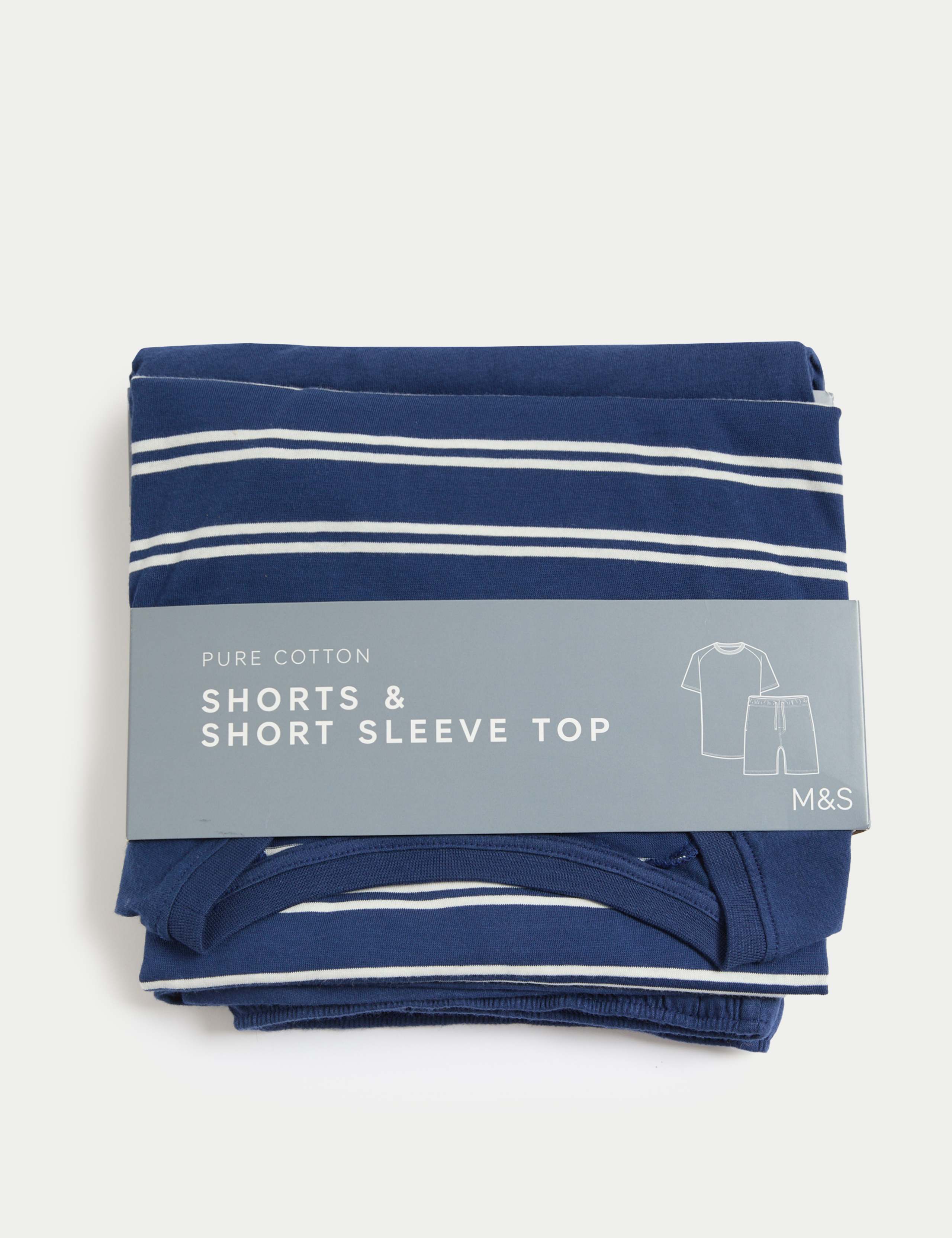 Pure Cotton Striped Pyjama Set 7 of 7