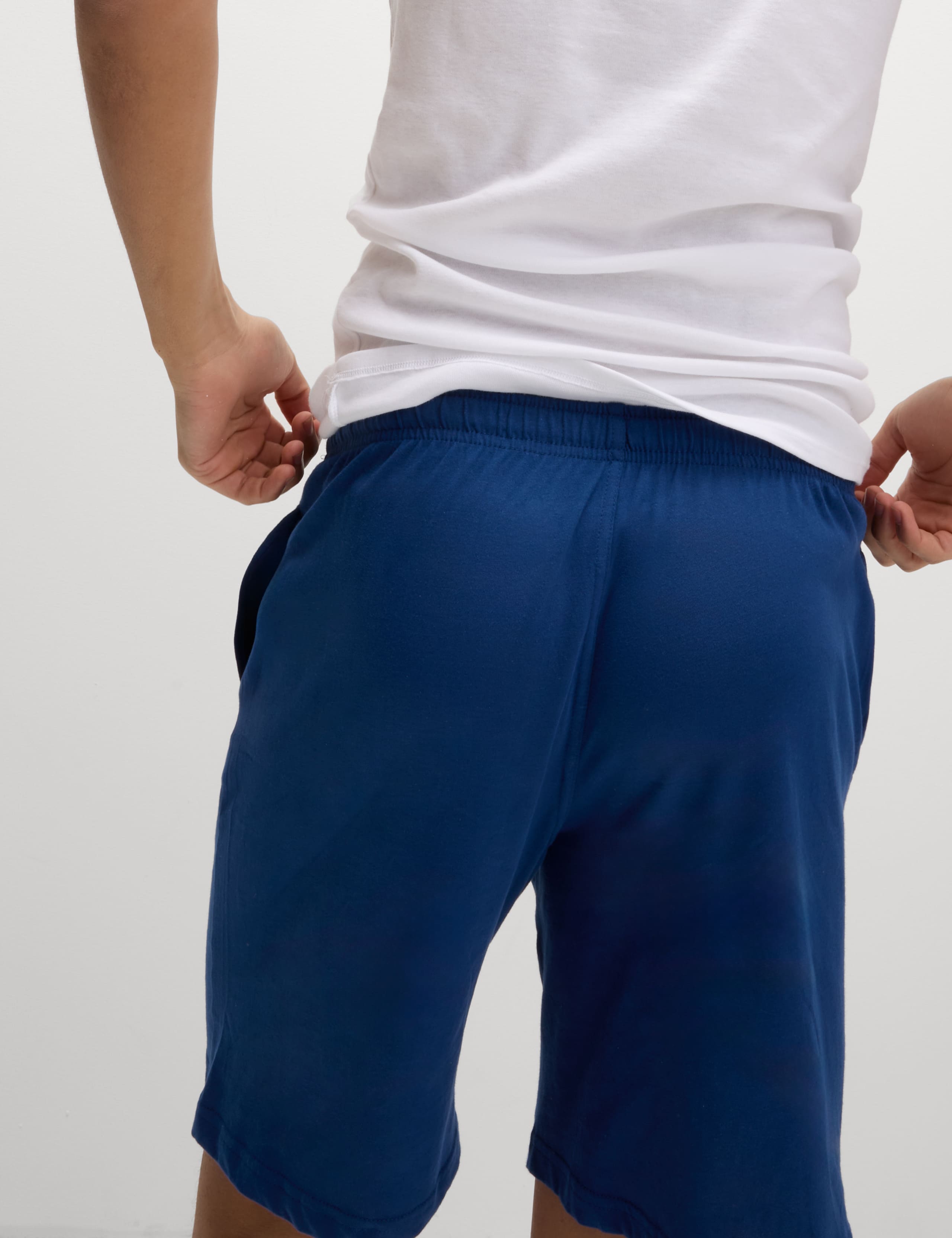 2 Pack Cotton Rich Jersey Pyjama Shorts 3 of 4