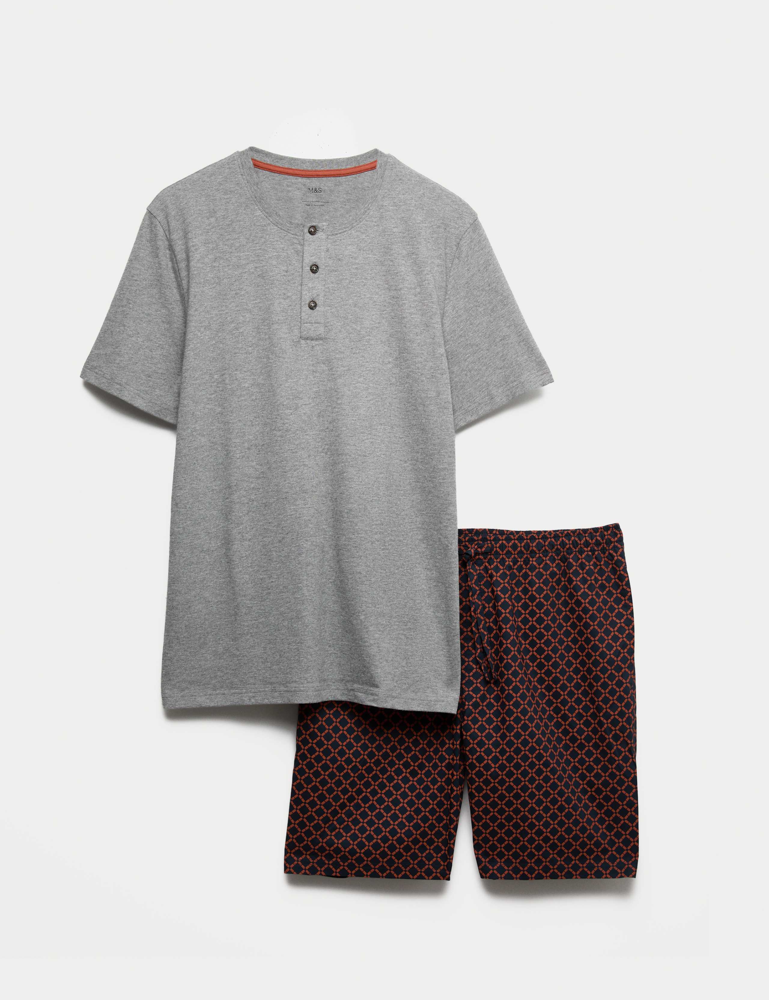 Pure Cotton Geometric Print Pyjama Set 2 of 4